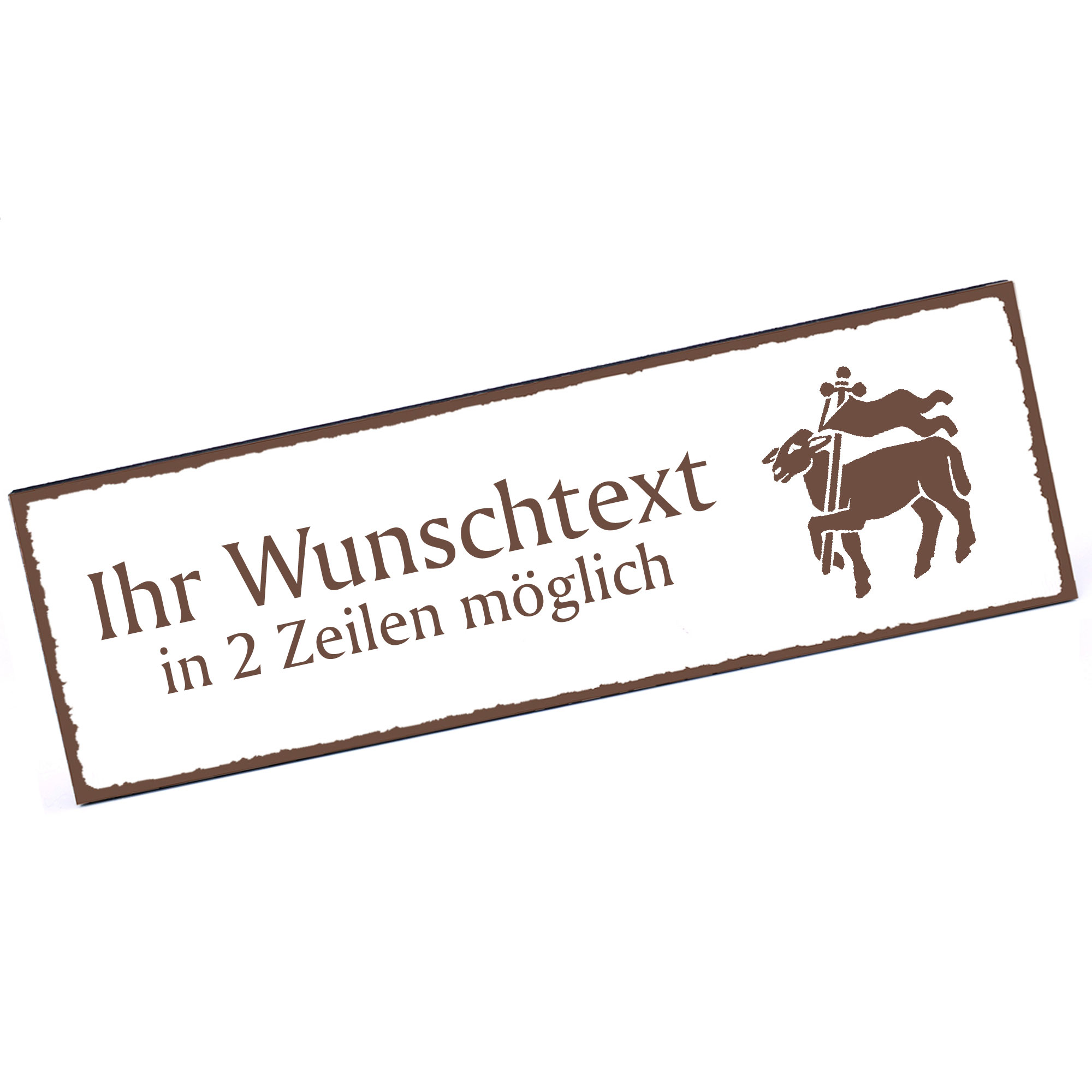 Türschild Fleischer  Namensschild personalisiert mit Gravur - 150mm x 50mm - selbstklebend