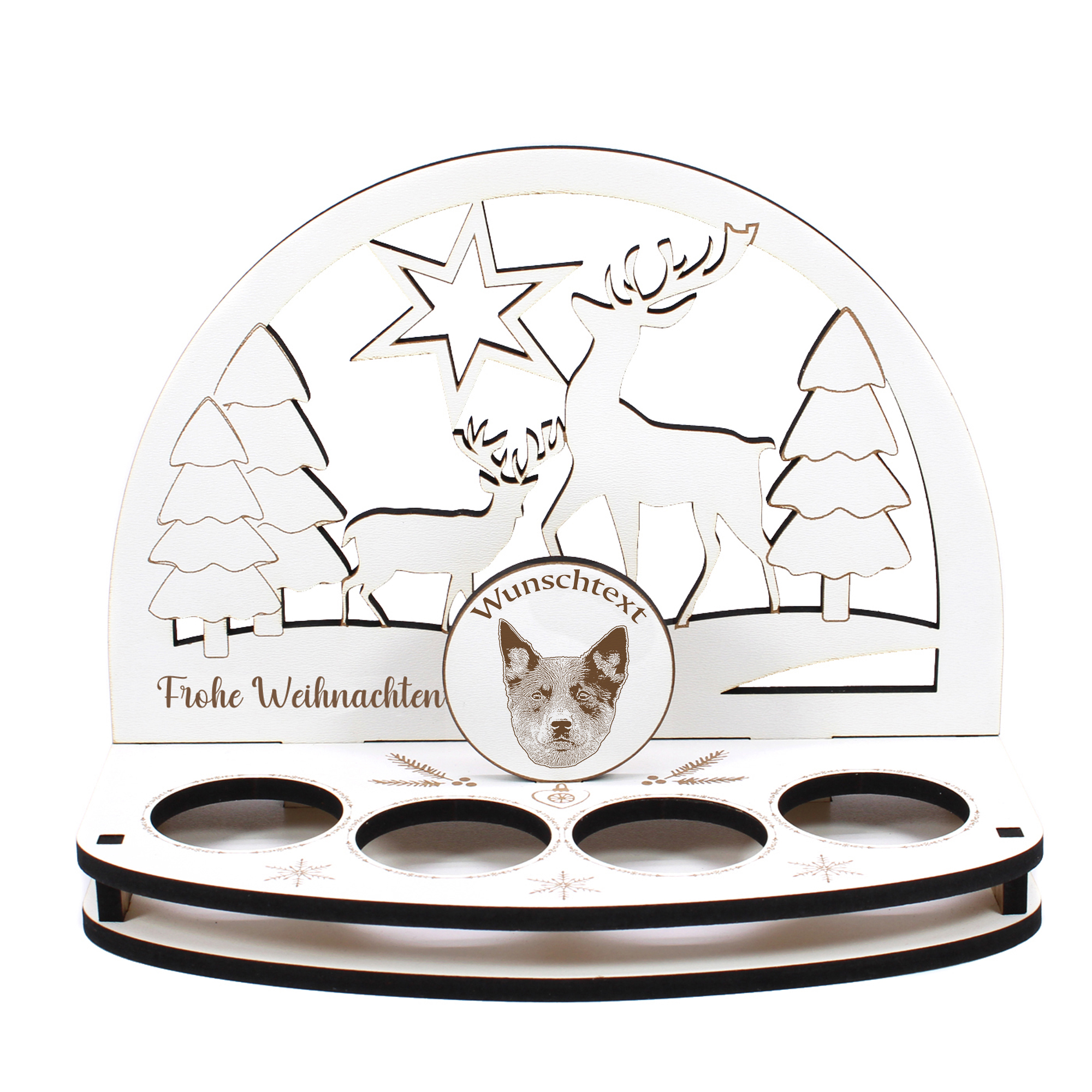 Deko Schwibbogen Australian Kelpie  Teelichthalter personalisiert Weihnachten Weihnachtsdekoration
