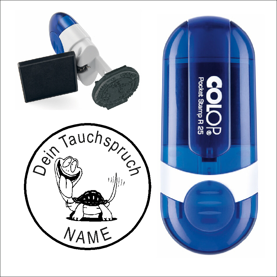 Taucherstempel « Happy Schildkröte »