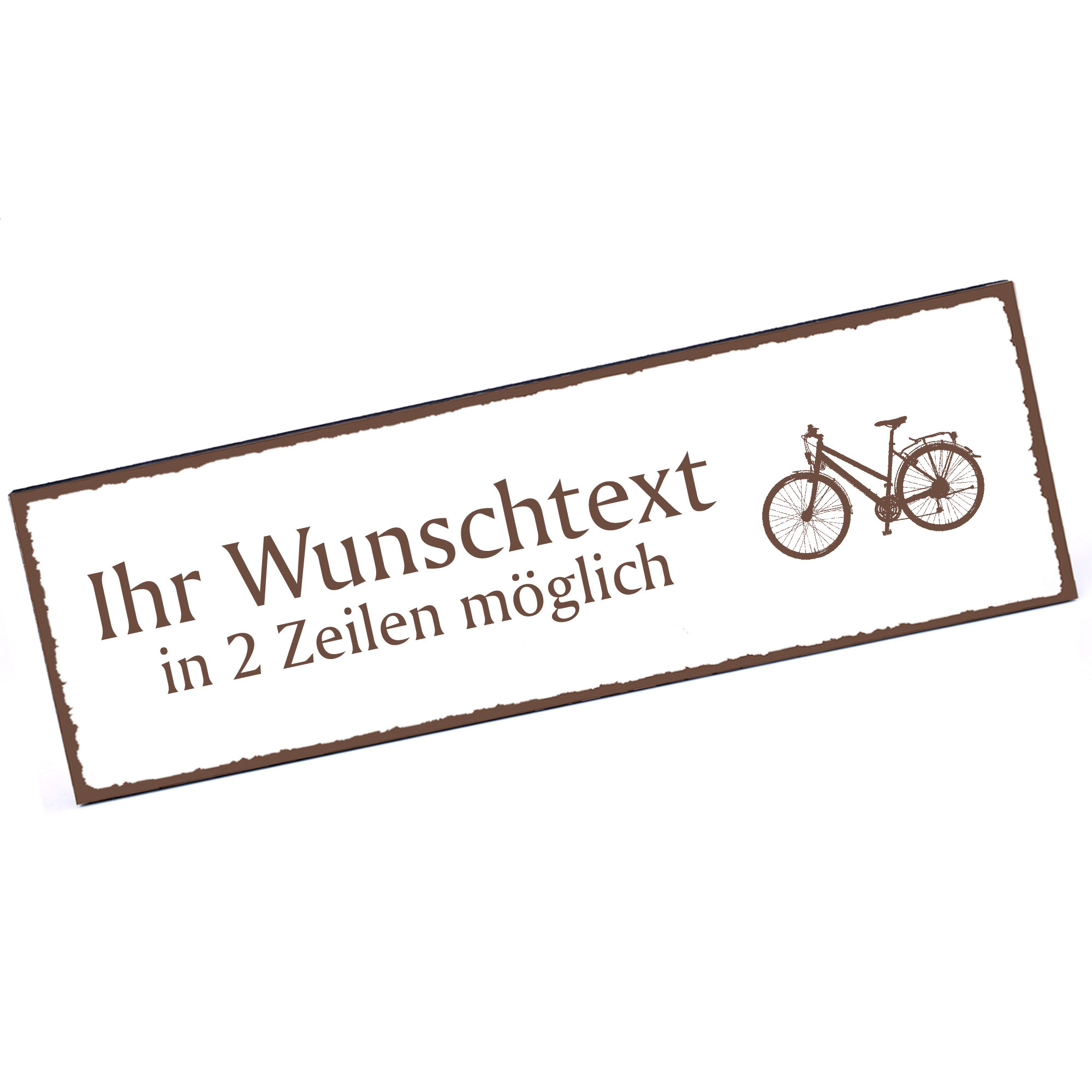 Türschild Damenrad  Namensschild personalisiert mit Gravur - 150mm x 50mm - selbstklebend