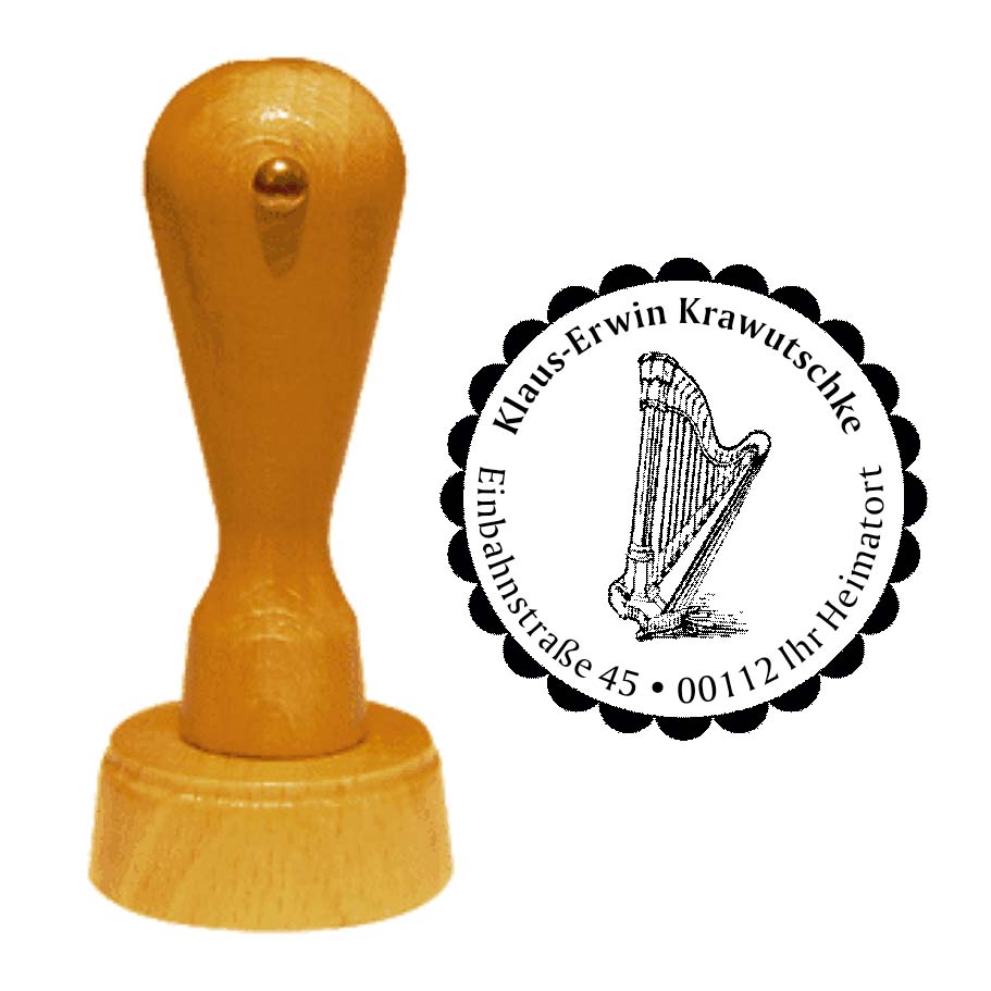 Adressenstempel « HARFE »