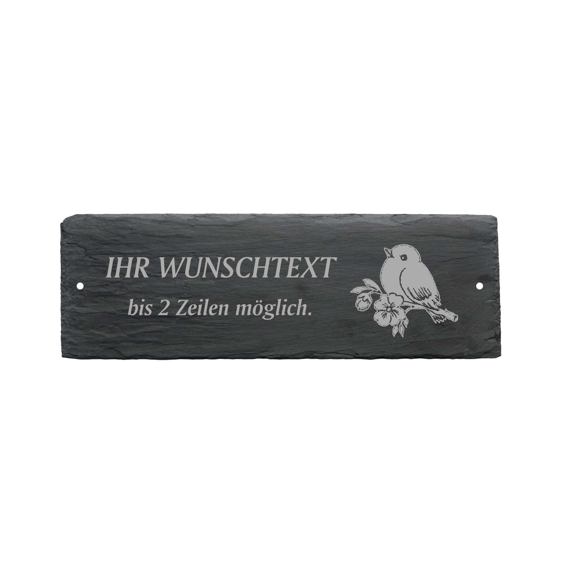 Türschild « KLEINER SPATZ » ca. 22 x 8 cm - aus Schiefer
