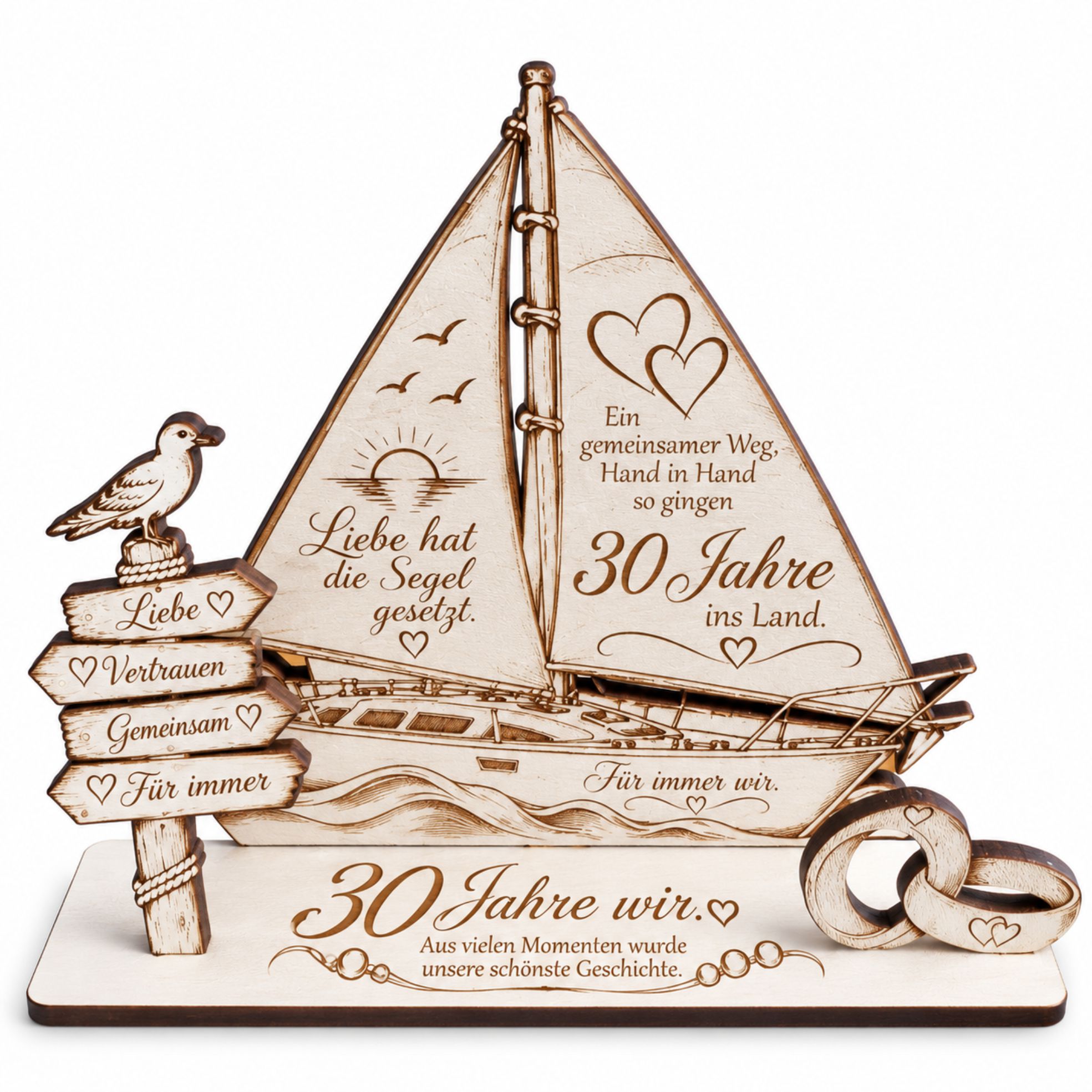 30. Hochzeitstag Geldgeschenk 30 Jahre Jubiläum Perlenhochzeit 14x11cm