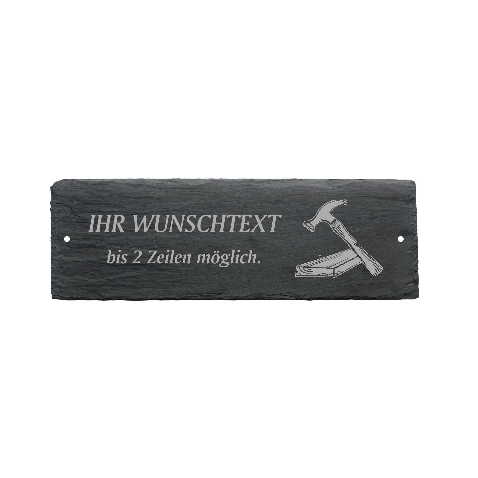 Türschild « ZIMMERMANN TISCHLER » ca. 22 x 8 cm - aus Schiefer