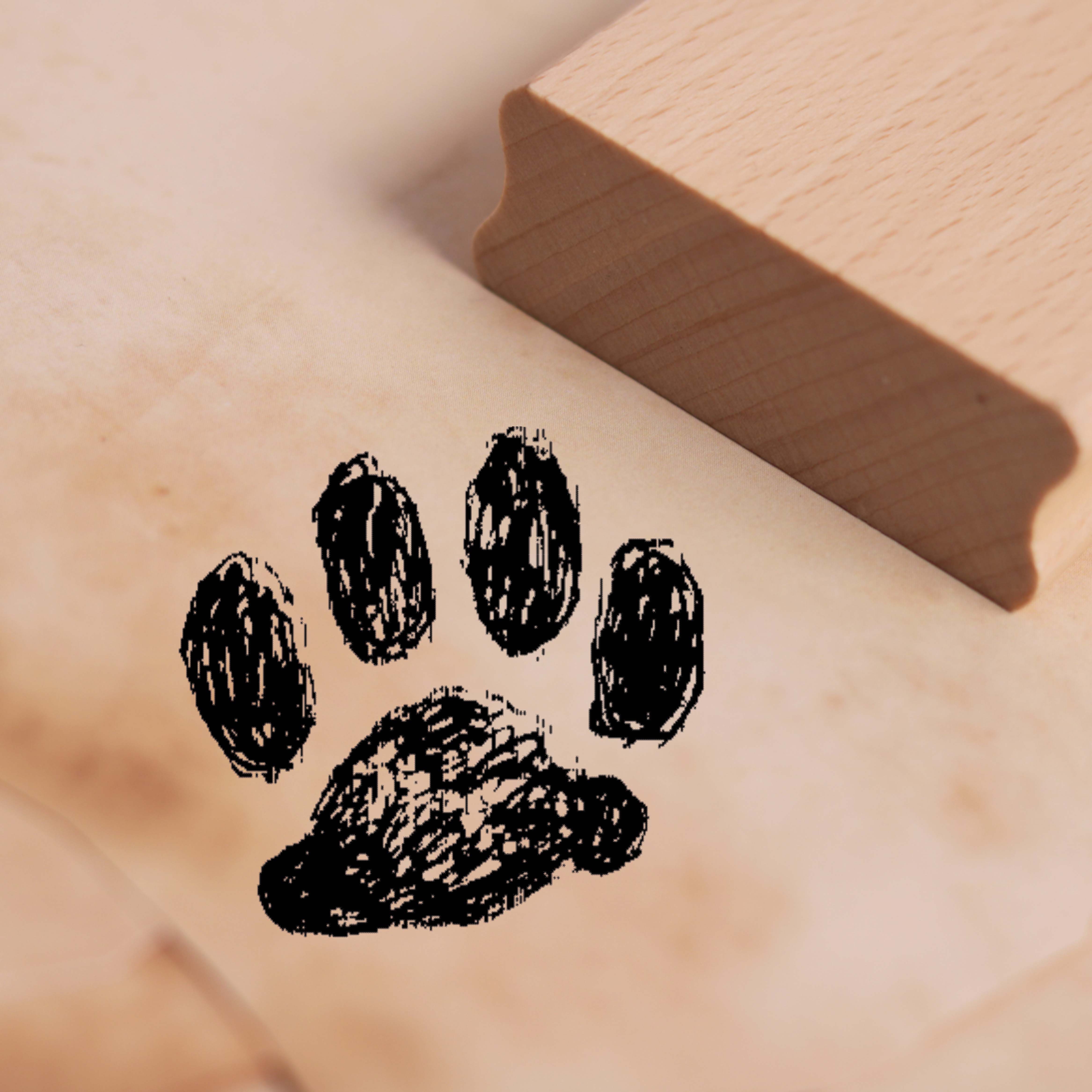 Motivstempel Katzentatze - Stempel Katze Pfote 28 x 27 mm