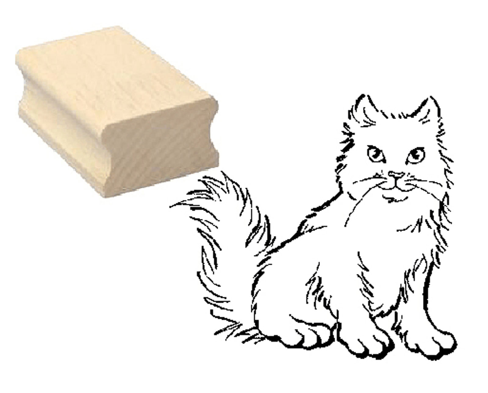 Motivstempel « Langhaarkatze »