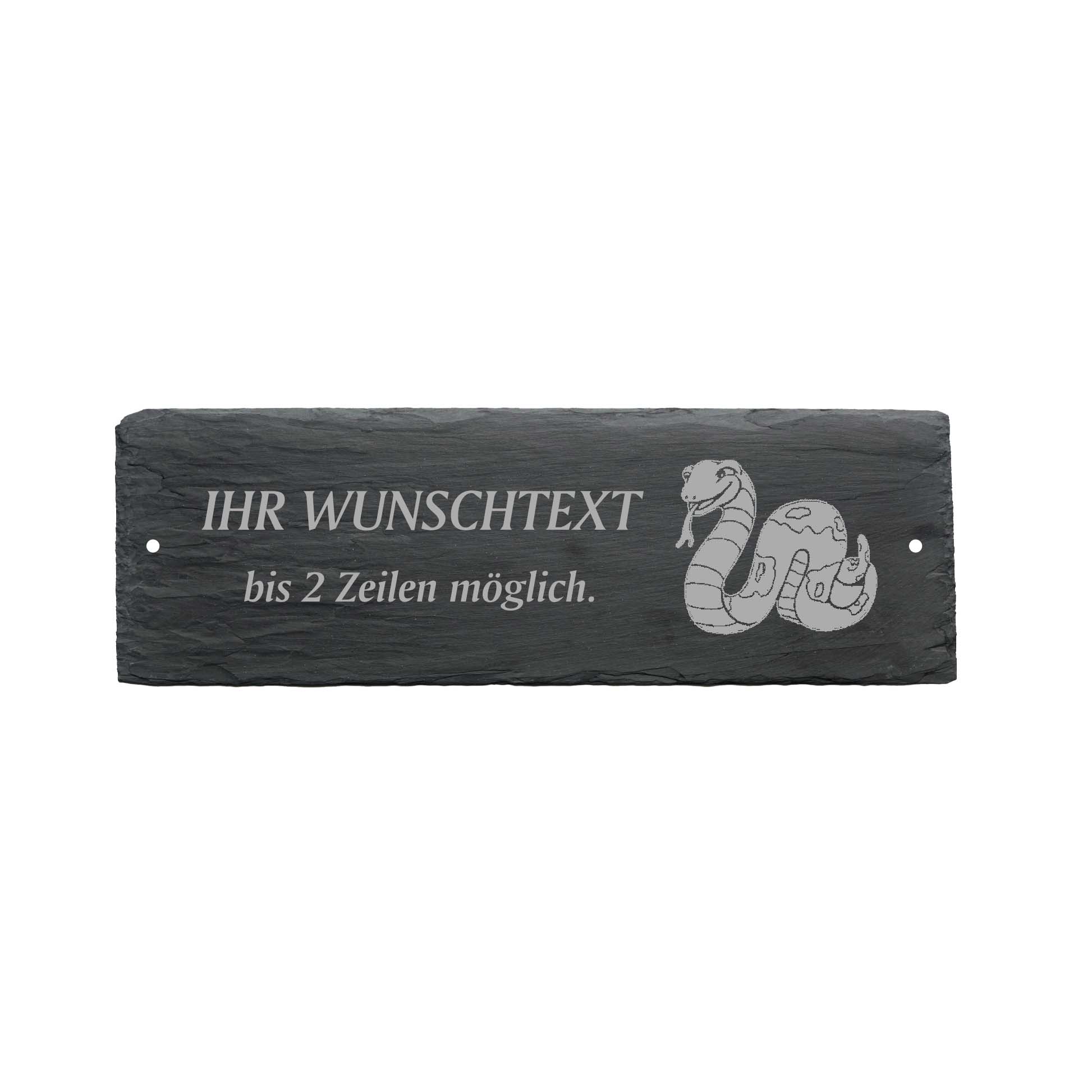 Türschild « SCHLANGE » ca. 22 x 8 cm - aus Schiefer