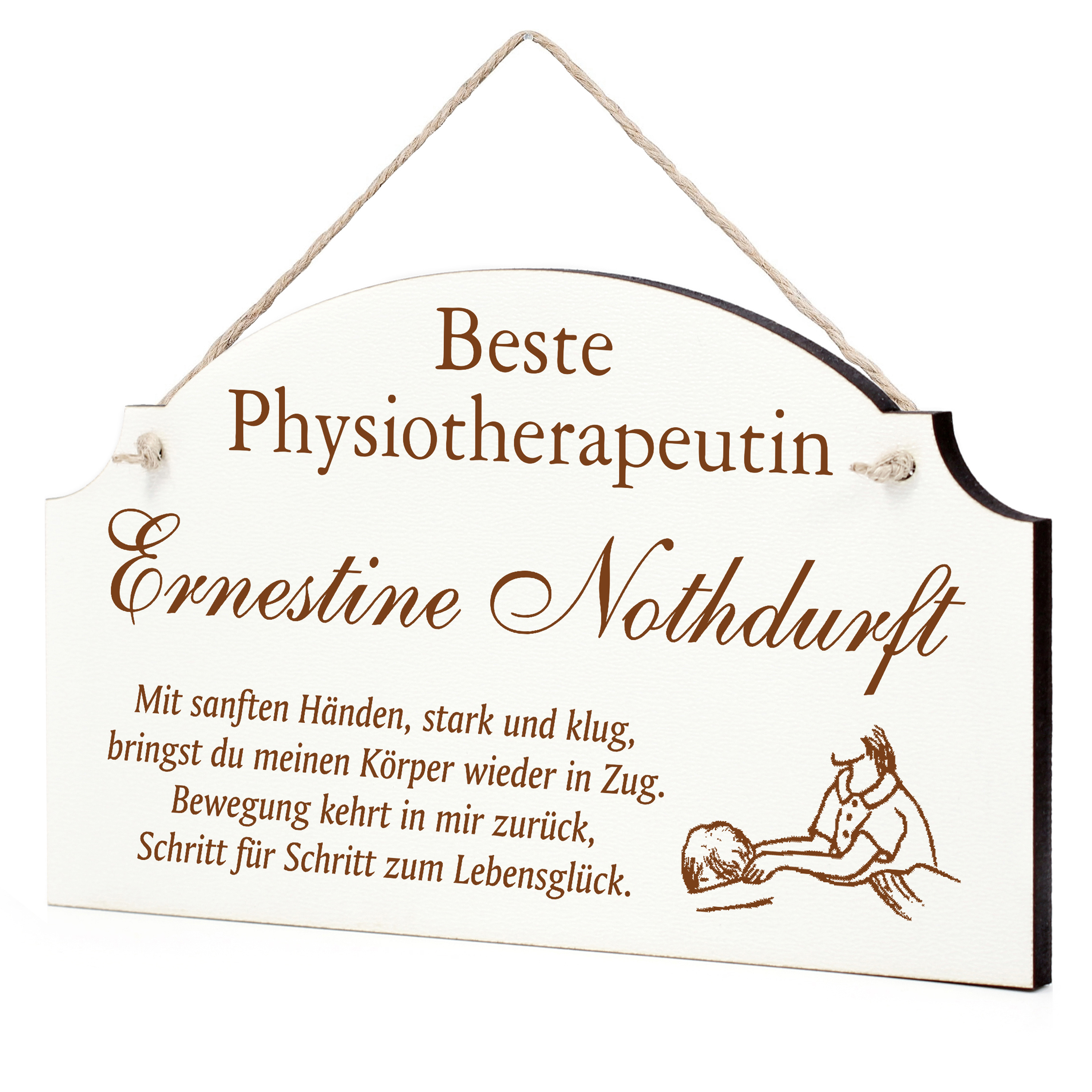 Schild Bester Physiotherapeut Beste Physiotherapeutin Geschenk - lustige Geschenke in 3 Größen zum Geburtstag