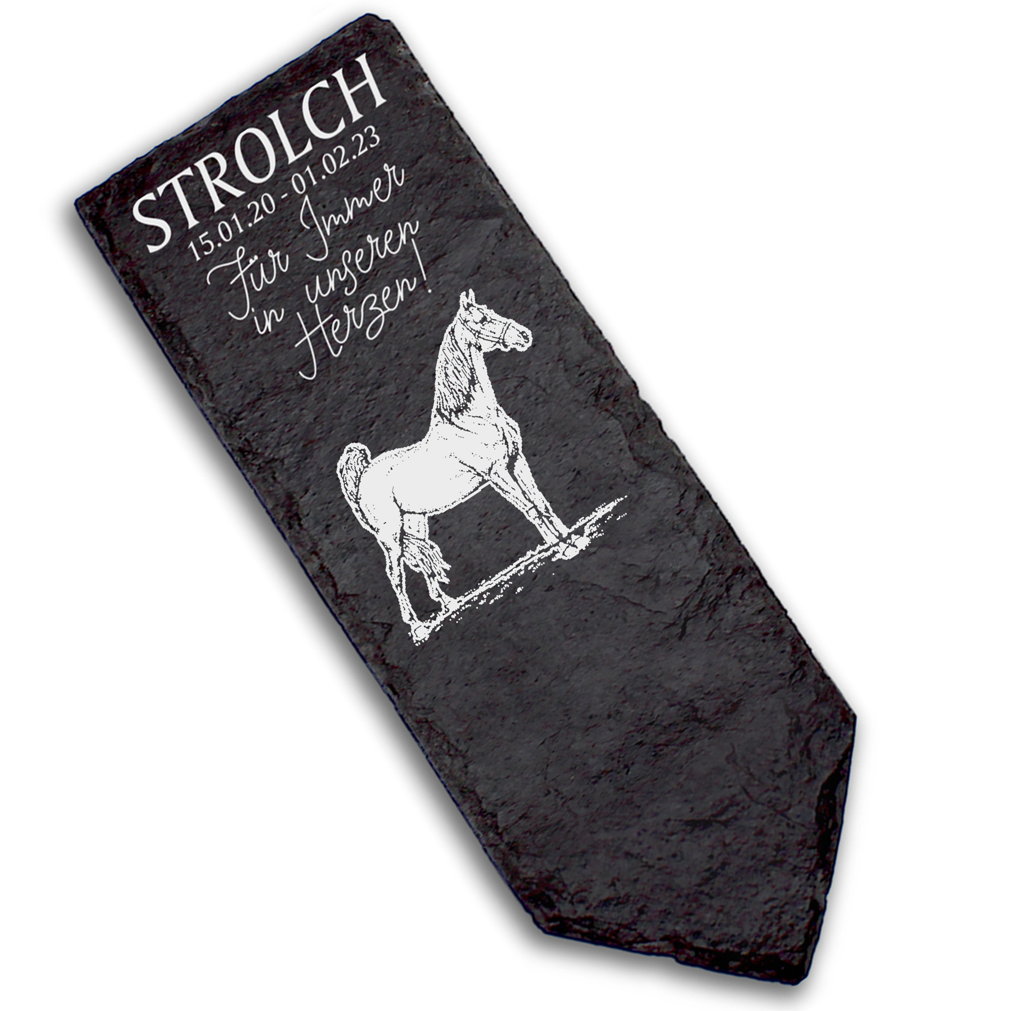 Grabstecker Grabschmuck Grabstein - American Pferd - Personalisiert Grab Deko 8 x 22 cm Grabdekorati