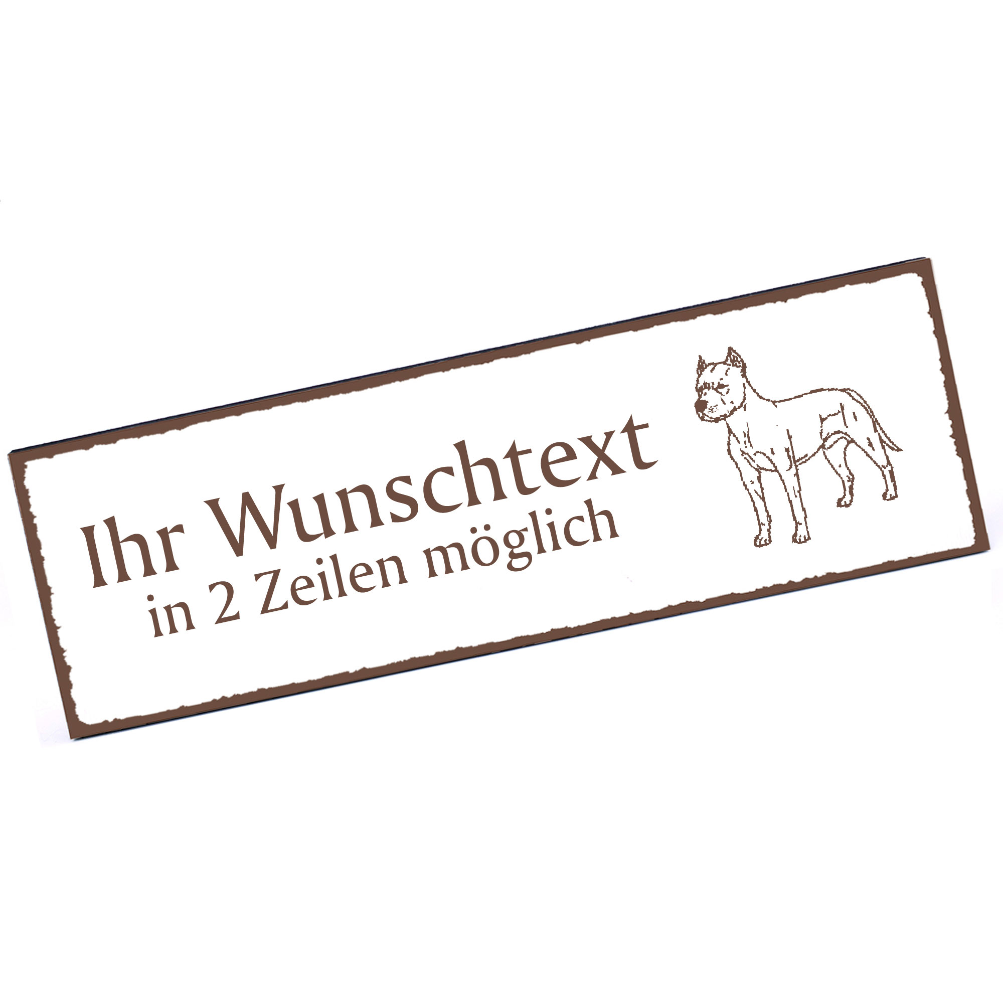 Türschild American Staffordshire Terrier  Namensschild personalisiert mit Gravur - 150mm x 50mm - se