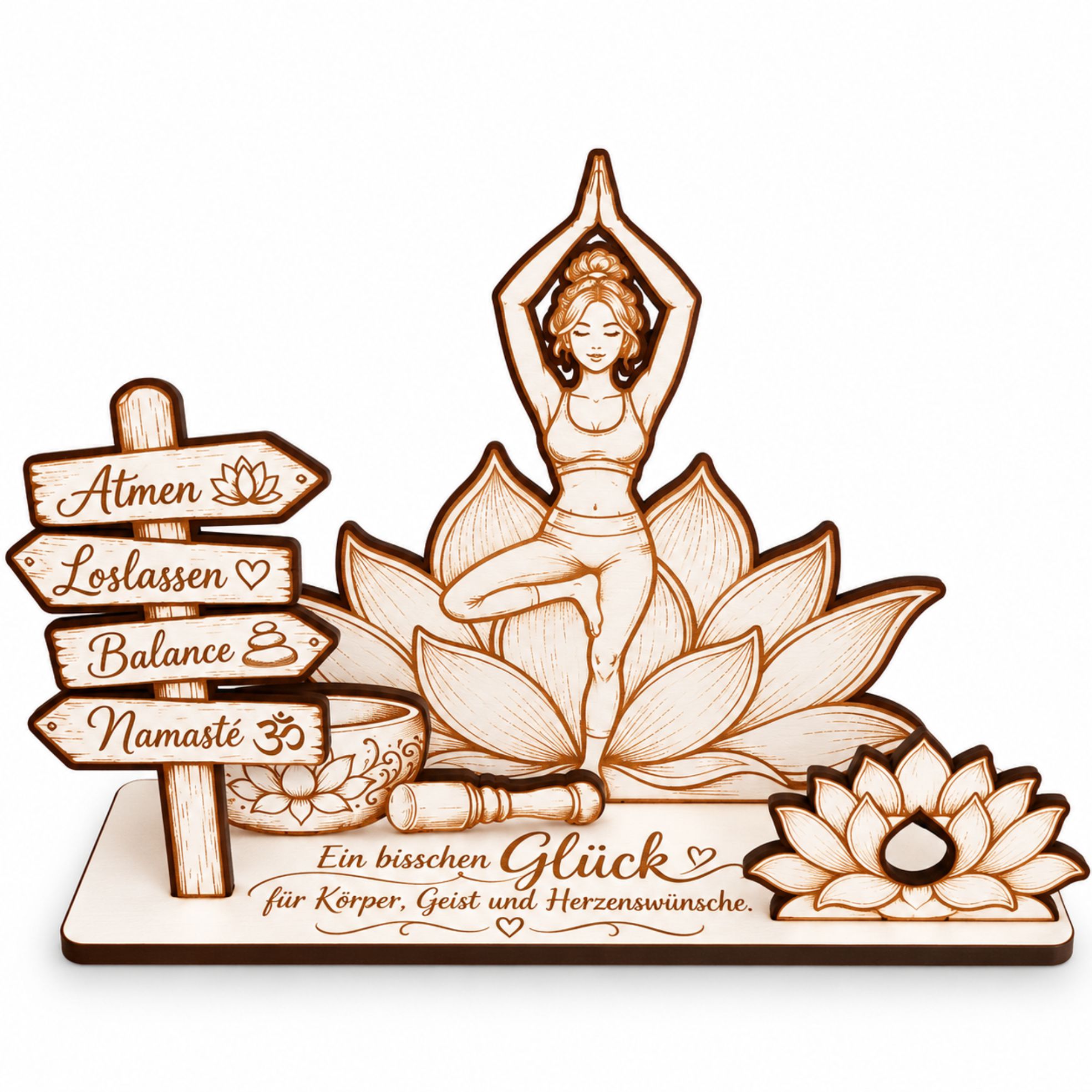 Yoga Geldgeschenk Lotusblüte Geschenk für Yogafans 14x9cm