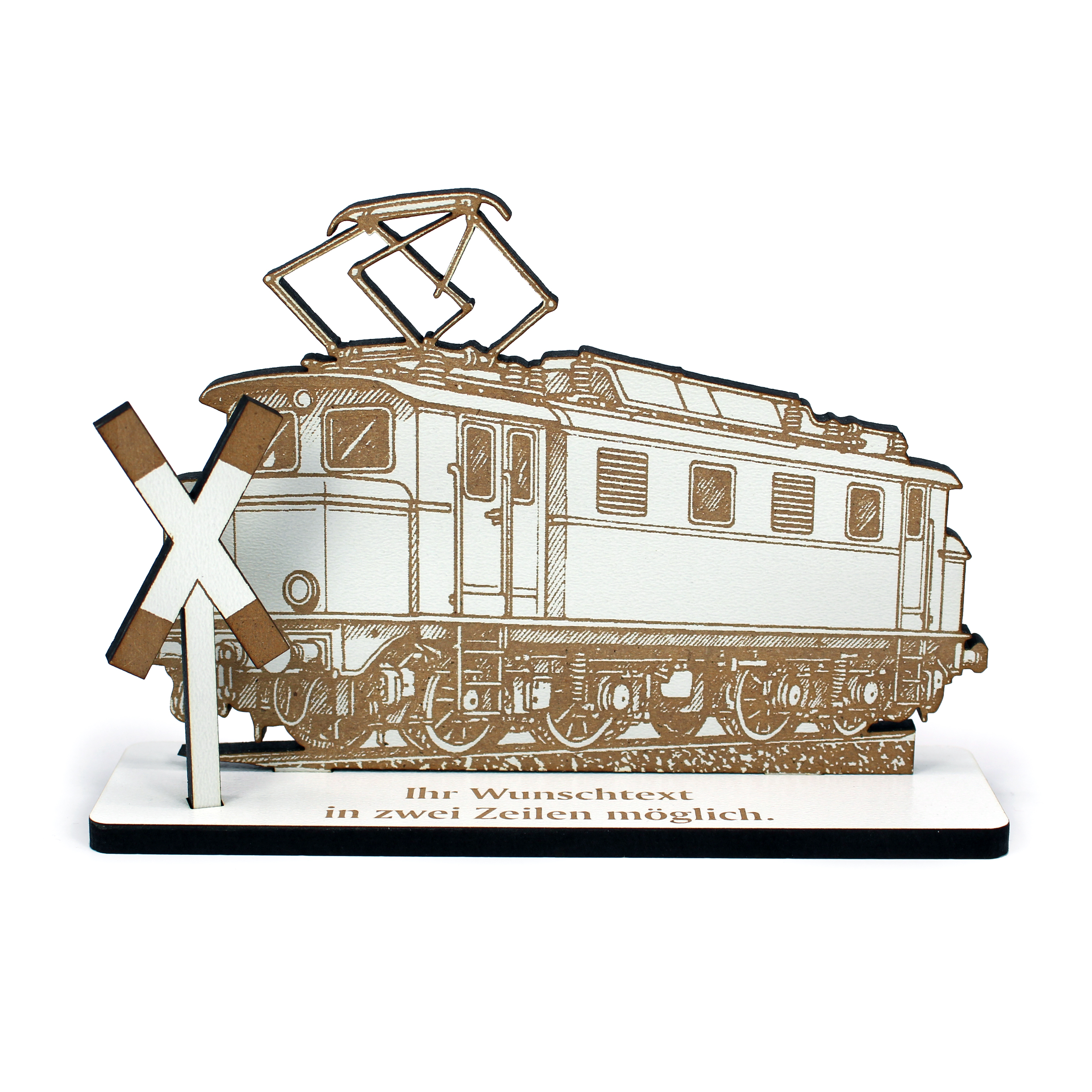 Aufsteller alte E-Lok vintage Elektrolok retro – Geldgeschenk Geschenk 15x10 cm