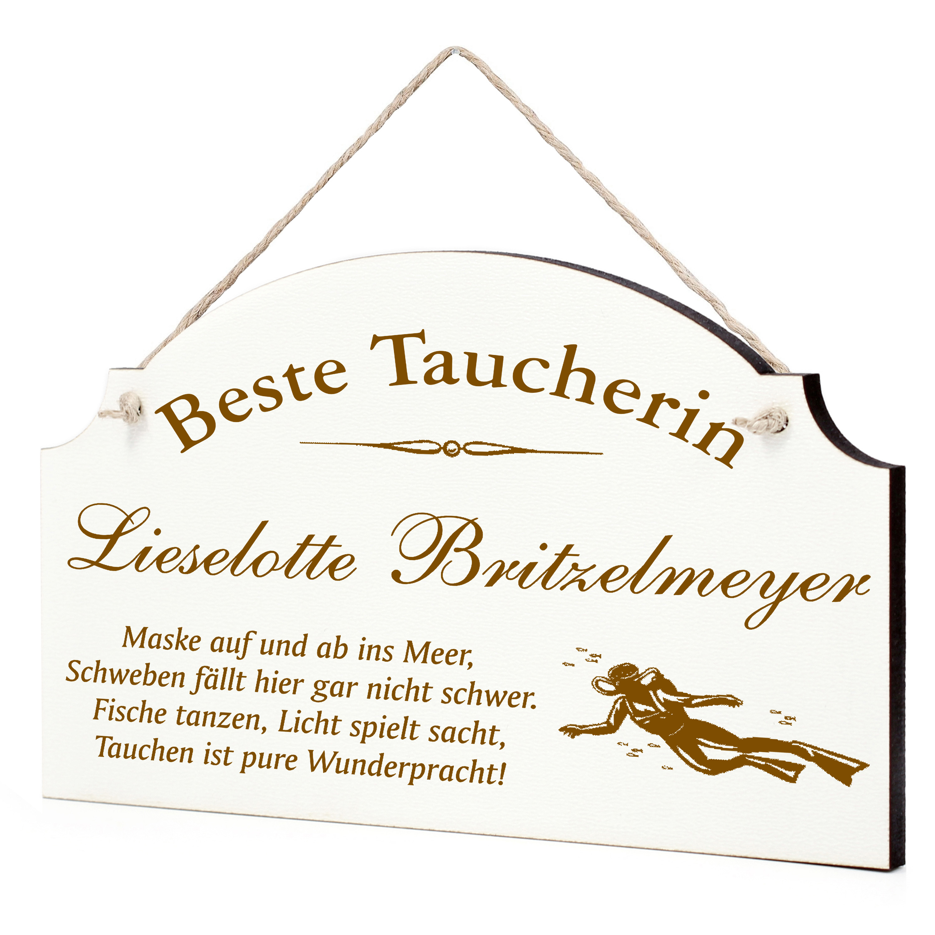Lustiges Tauchen Schild - perfektes Geschenk für Tauchfans, Taucher oder Trainer