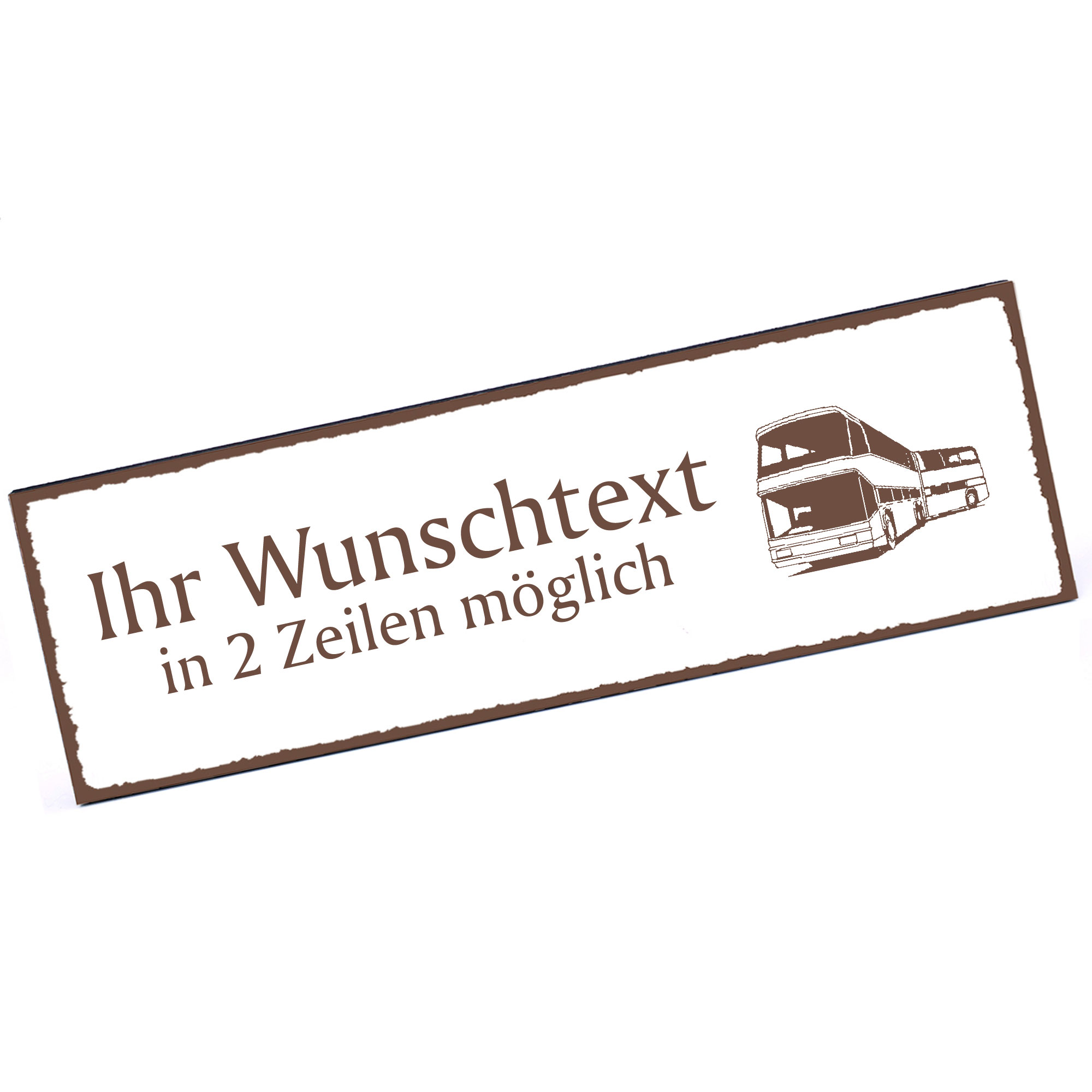 Türschild Schlenkibus  Namensschild personalisiert mit Gravur - 150mm x 50mm - selbstklebend