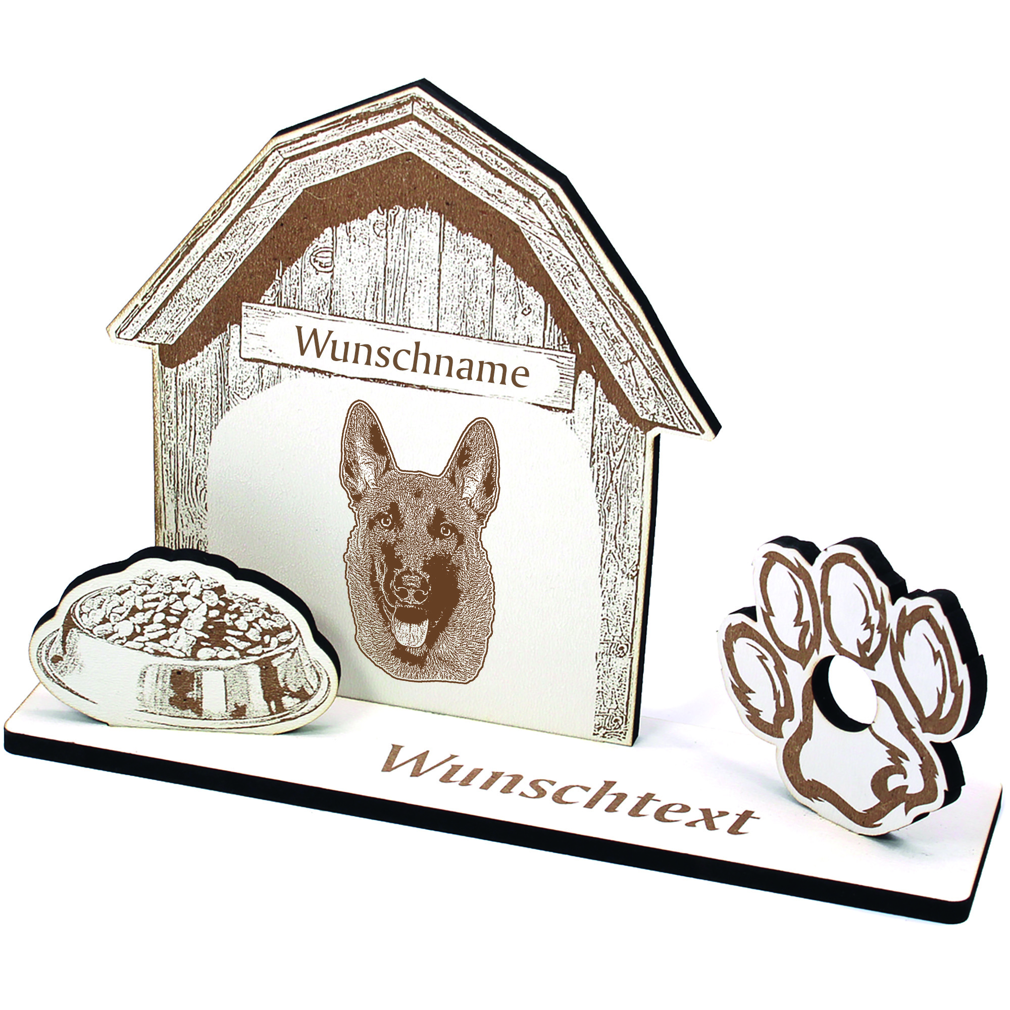 Geldgeschenk Hund Belgischer Schäferhund Malinois  - personalisiert 20x14cm