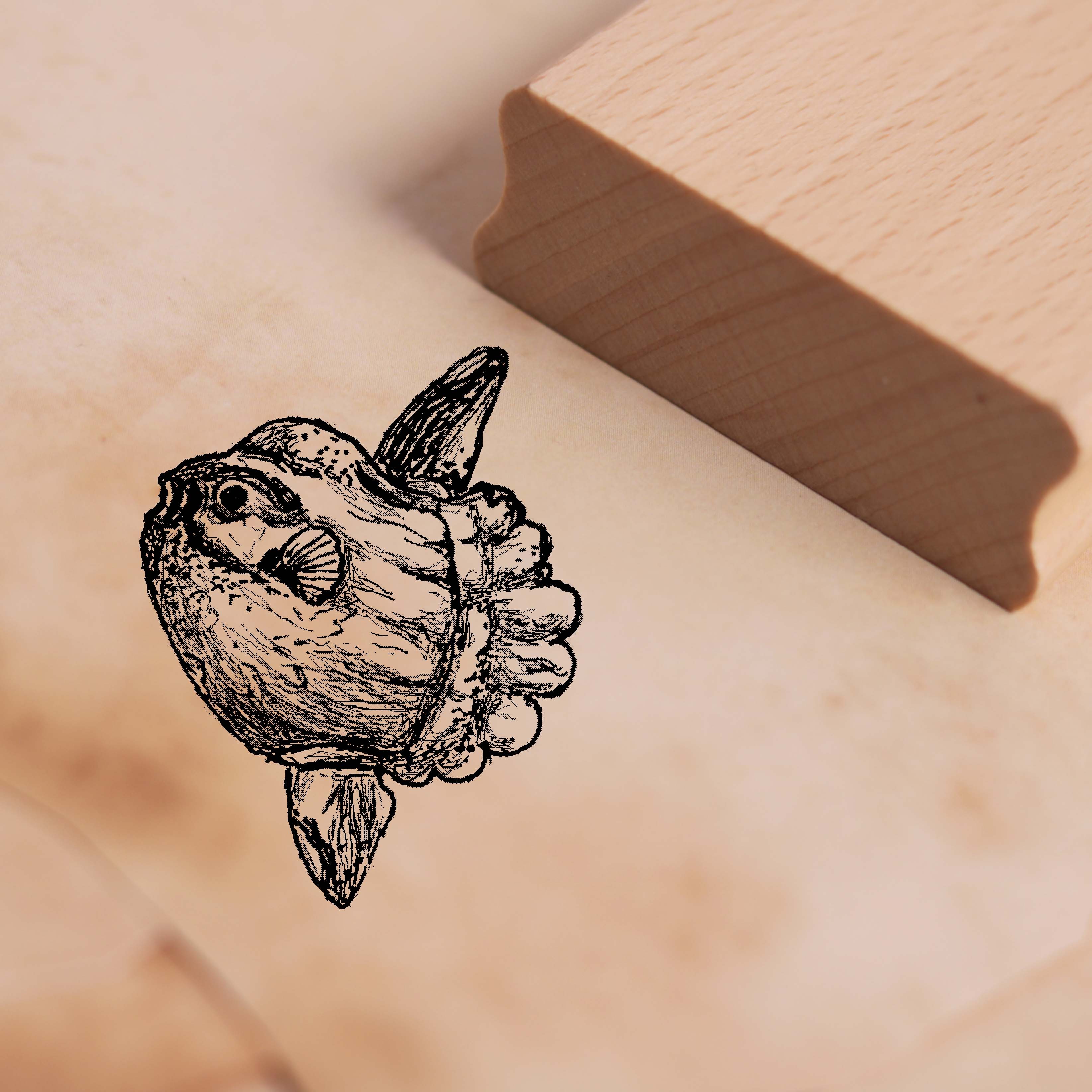 Motivstempel Mondfisch - Stempel 38 x 48 mm