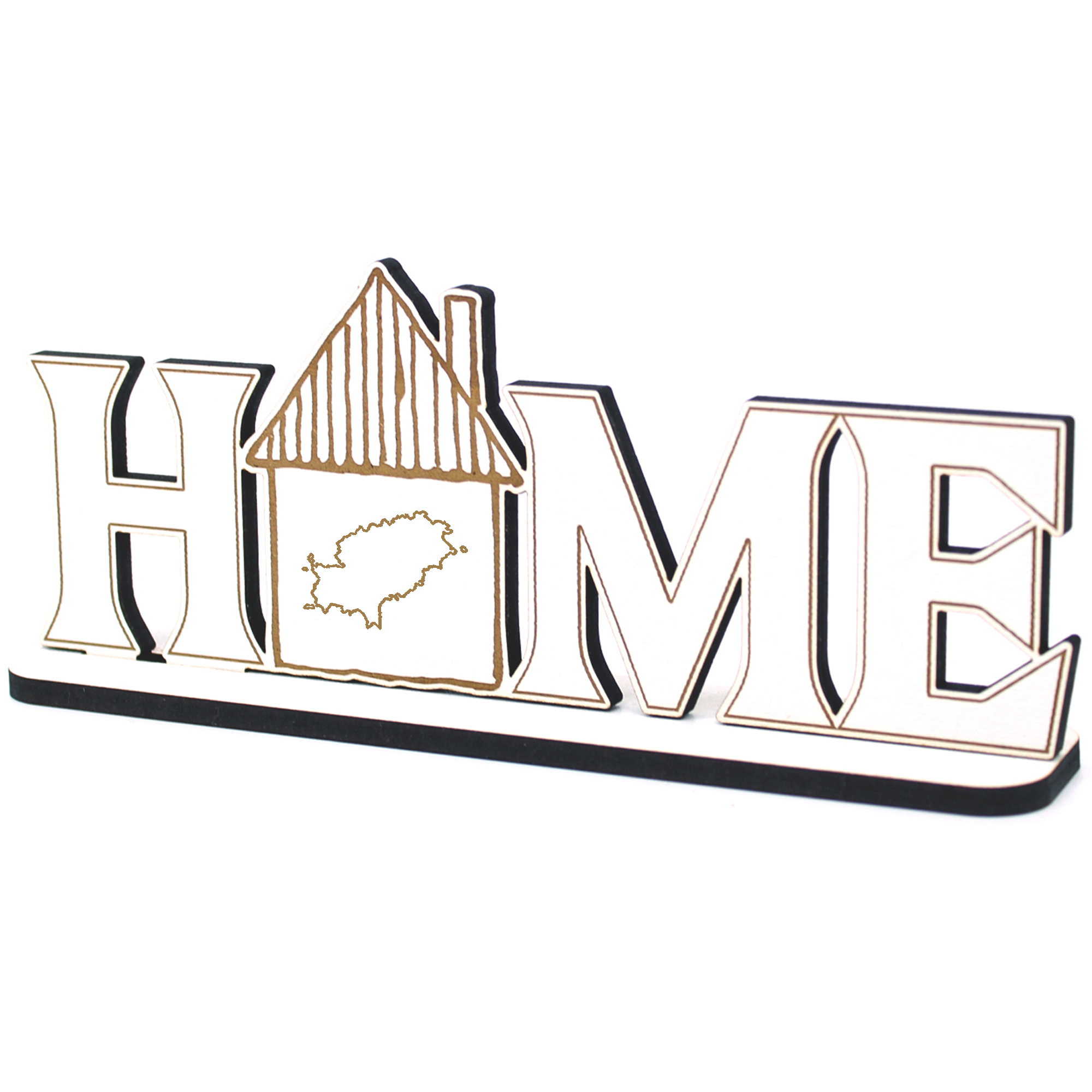 Deko Home Aufsteller Holz - Insel Ibiza - 28x12 cm Holzdeko