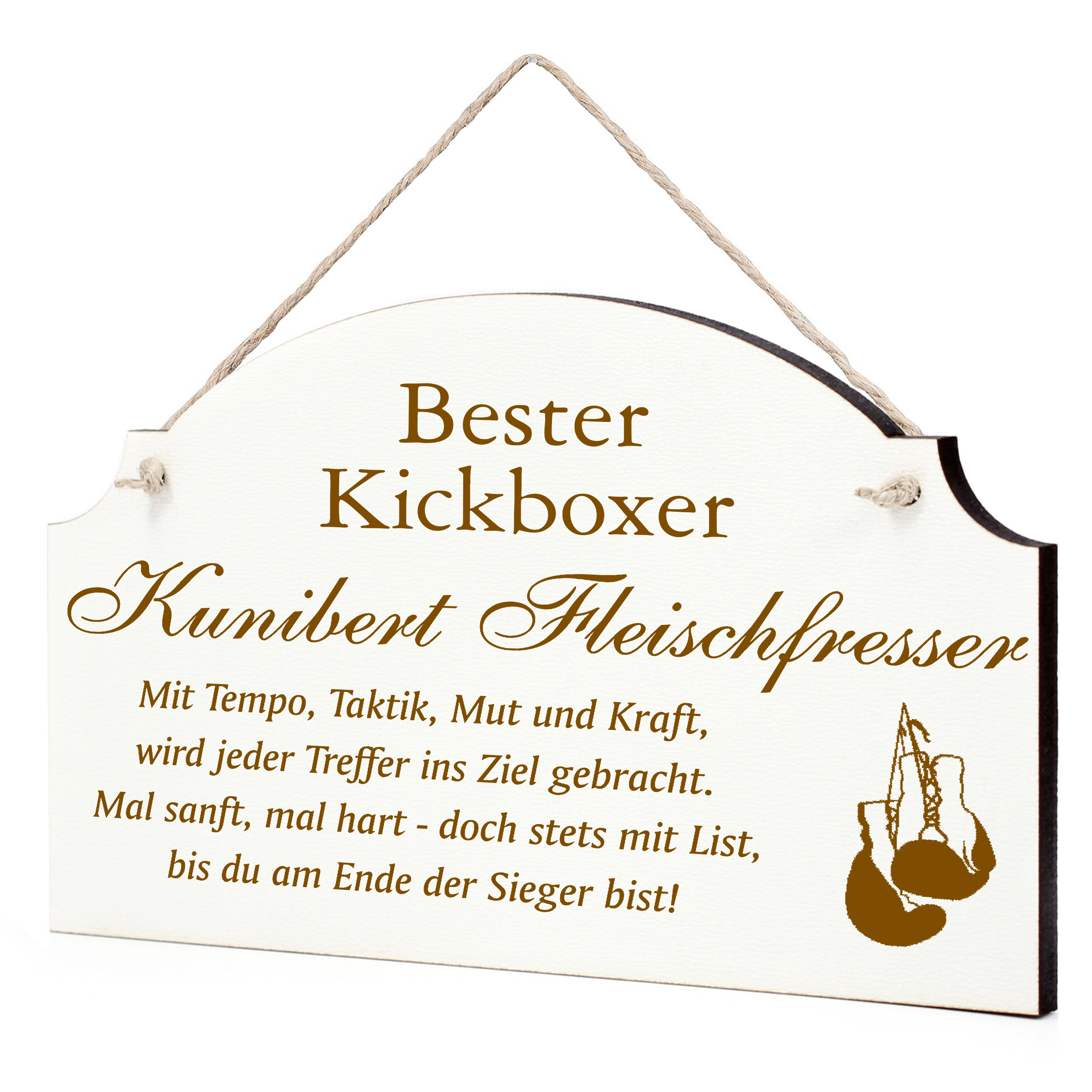 Lustiges Kickboxen Schild - perfektes Geschenk für Kickboxfans, Kickboxer oder Trainer
