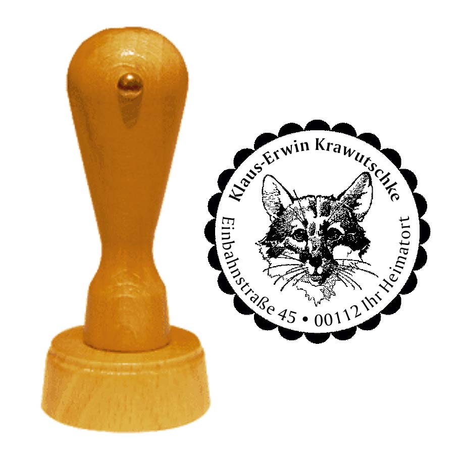 Adressenstempel « FUCHS 02 » mit persönlichem Wunschtext