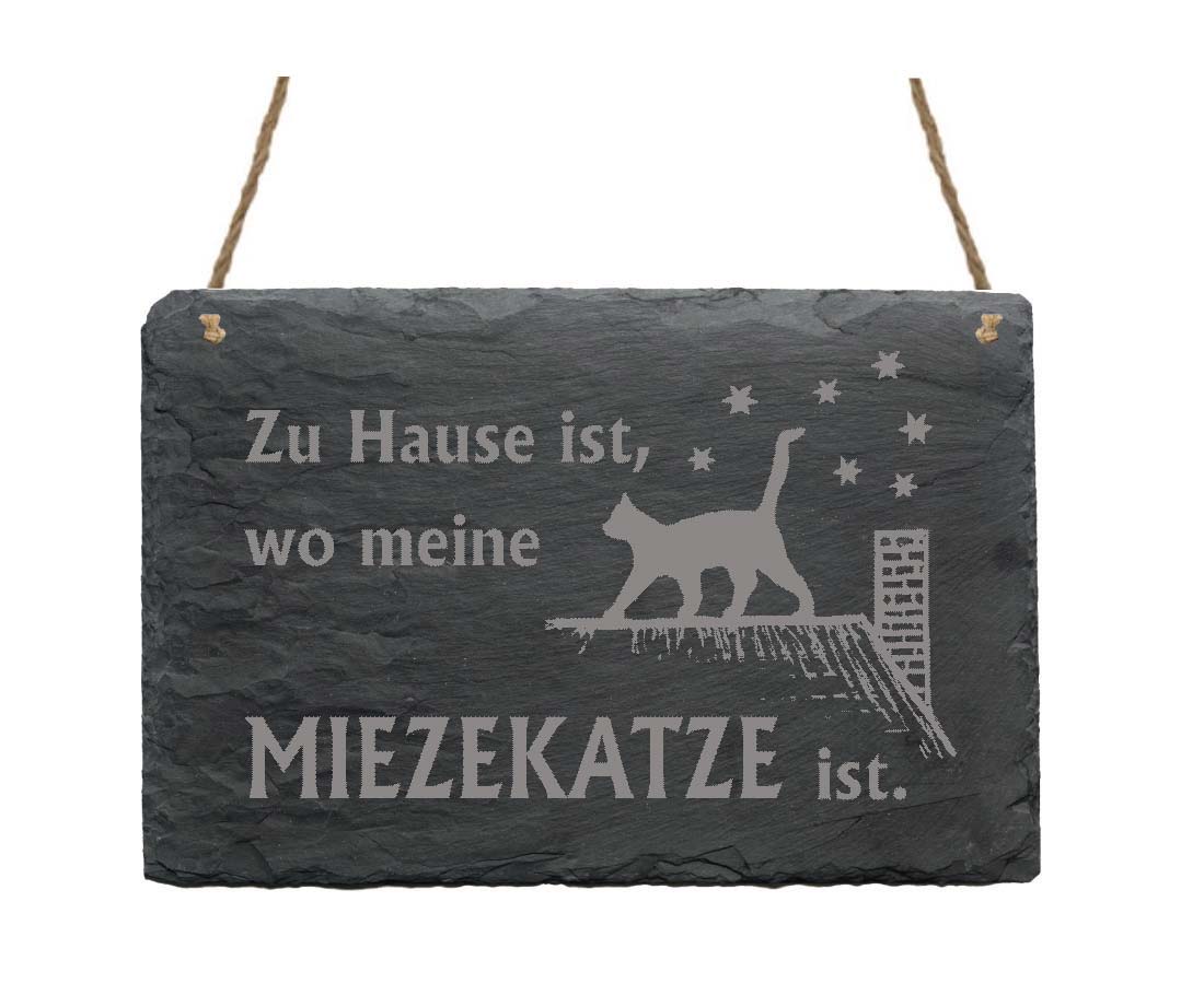 Schiefertafel « Zu Hause ist... »