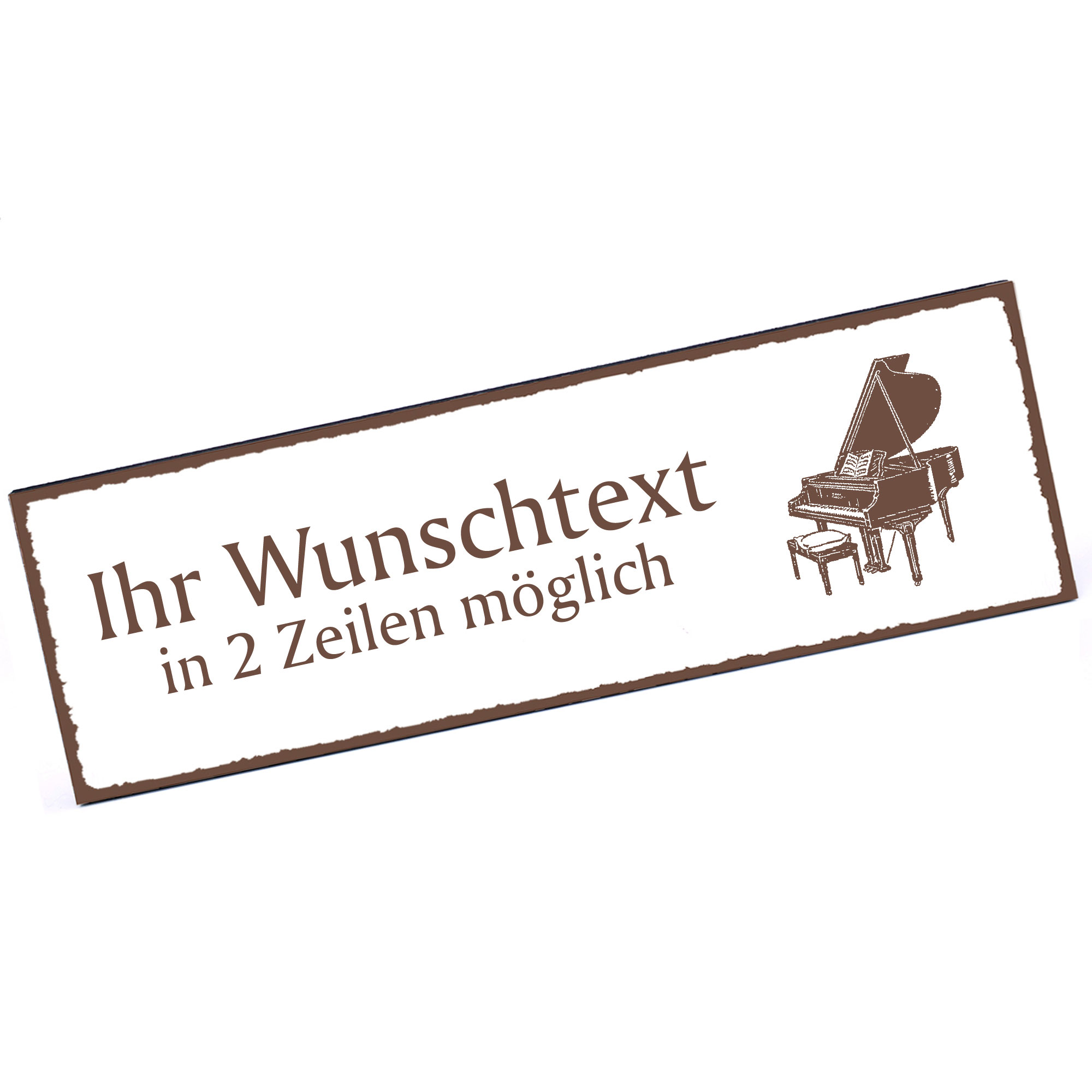 Türschild Flügel  Namensschild personalisiert mit Gravur - 150mm x 50mm - selbstklebend