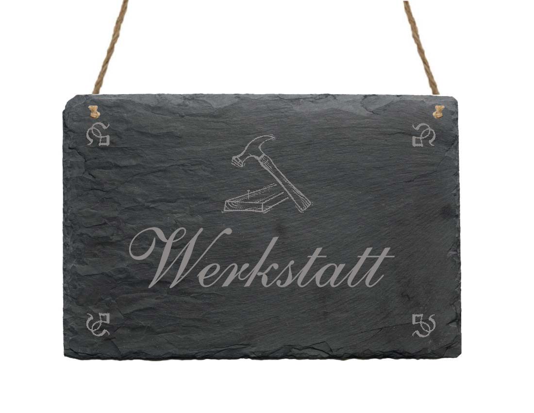 Schiefertafel « Werkstatt »