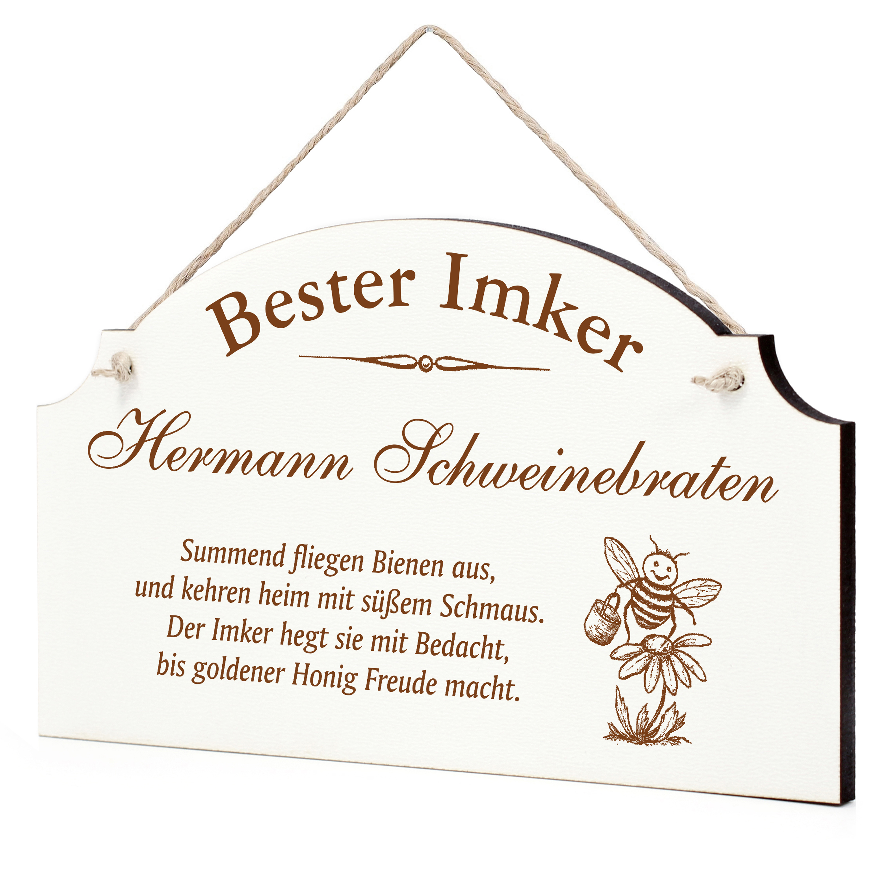 Schild Bester Imker Beste Imkerin Geschenk - lustige Geschenke in 3 Größen zum Geburtstag