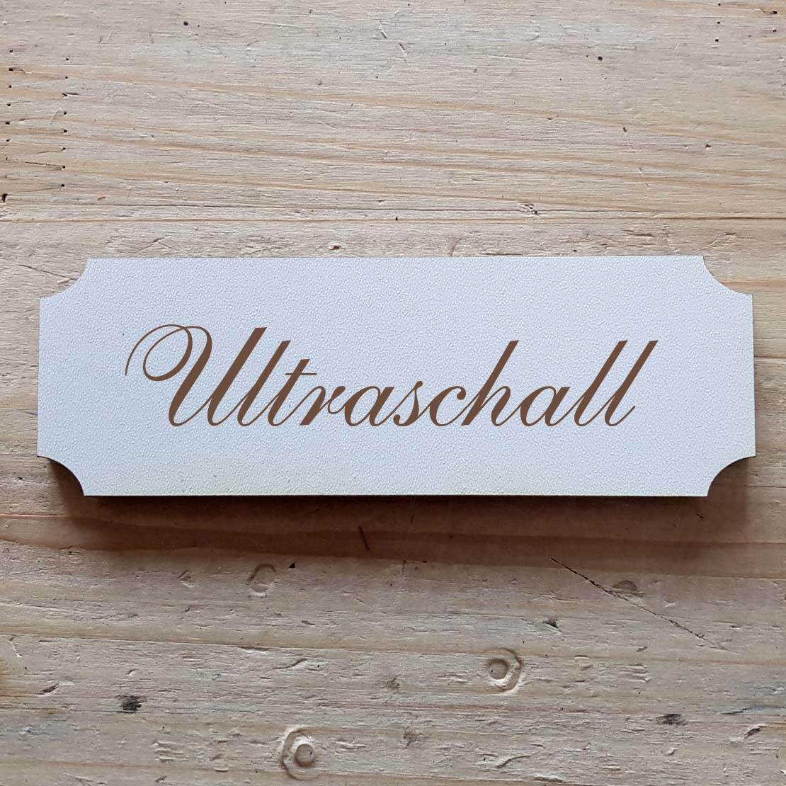Selbstklebendes Schild « Ultraschall »