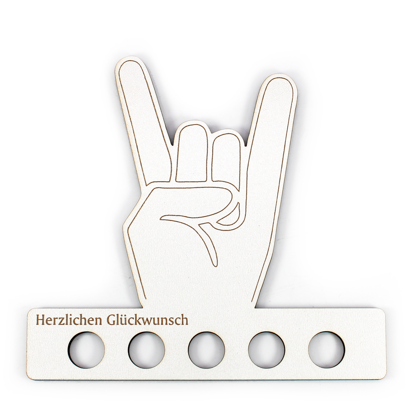 Geschenk Heavy Metal Hand Pommesgabel Geldgeschenk