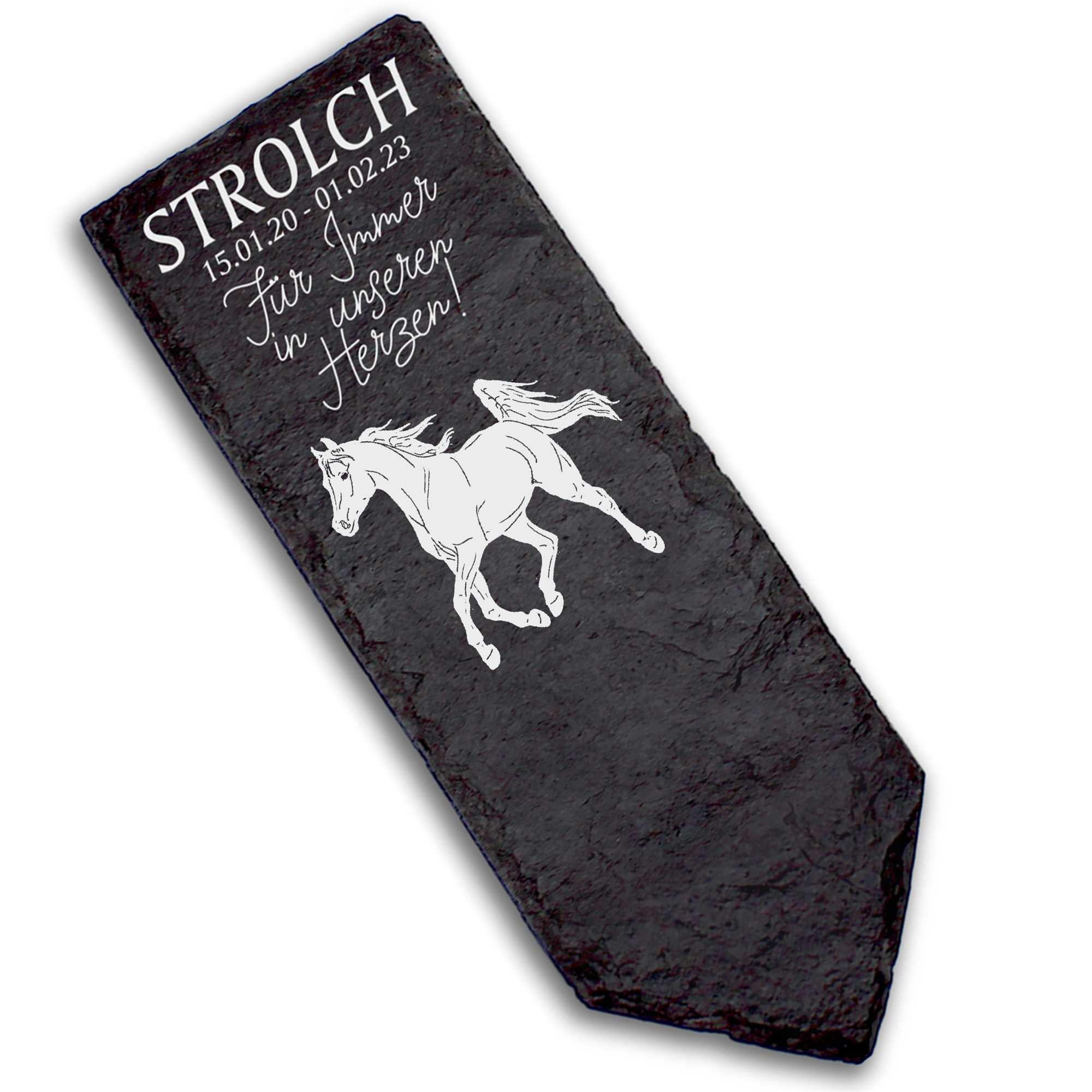 Grabstecker Grabschmuck Grabstein - Vollblutaraber Arabian Horse Pferd - Personalisiert Grab Deko 8 
