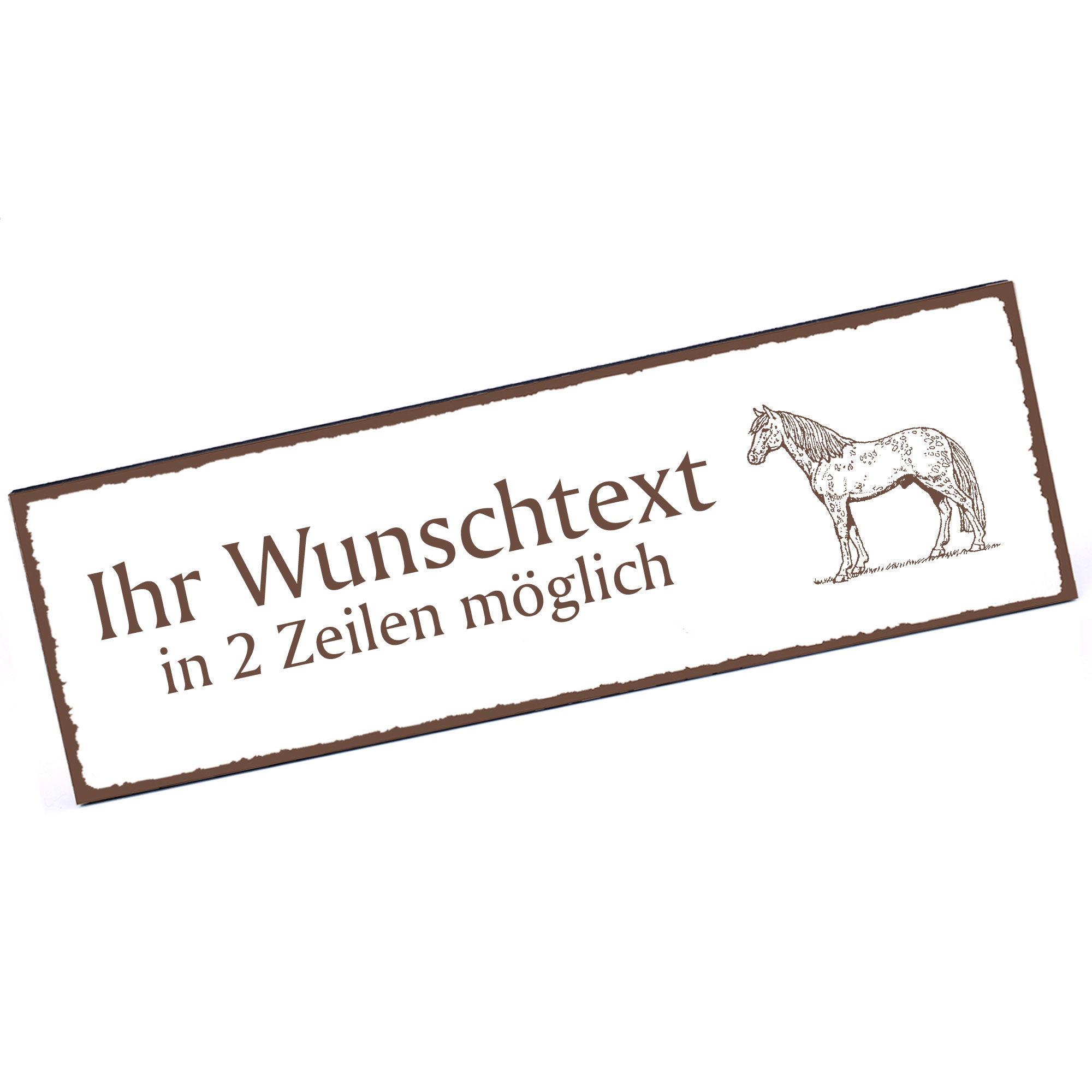 Türschild Appaloosa Pferd  Namensschild personalisiert mit Gravur - 150mm x 50mm - selbstklebend