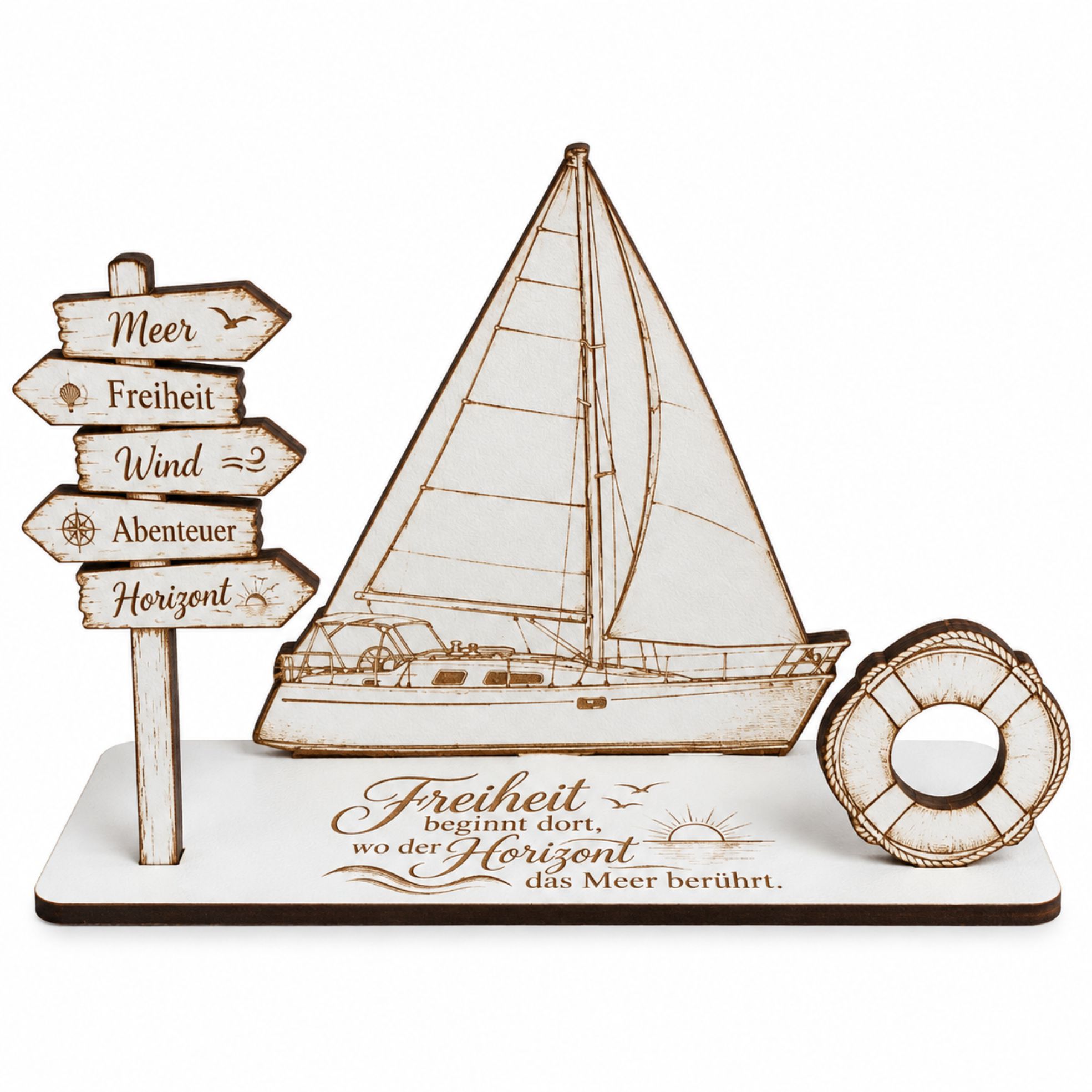 Segelboot Geldgeschenk Geschenk für Segler & Reisefans 14x9cm