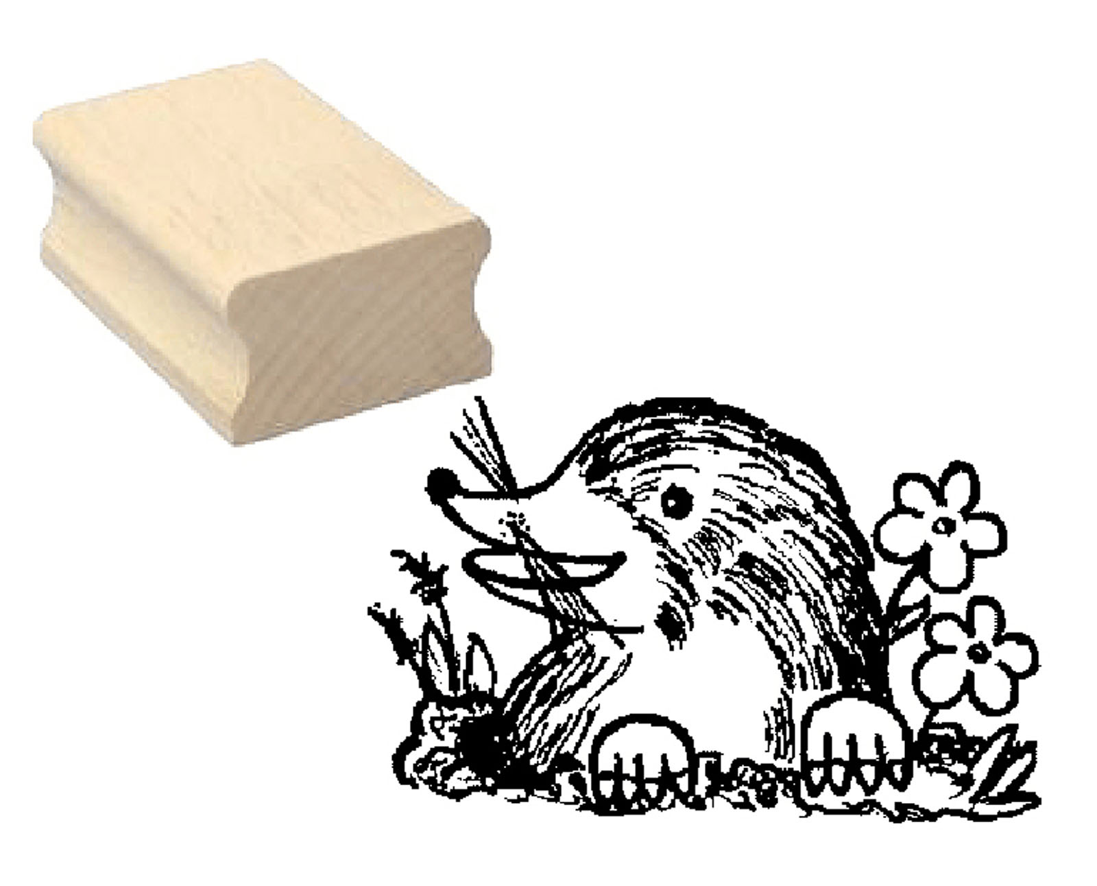 Motivstempel « Maulwurf guckt aus der Erde »