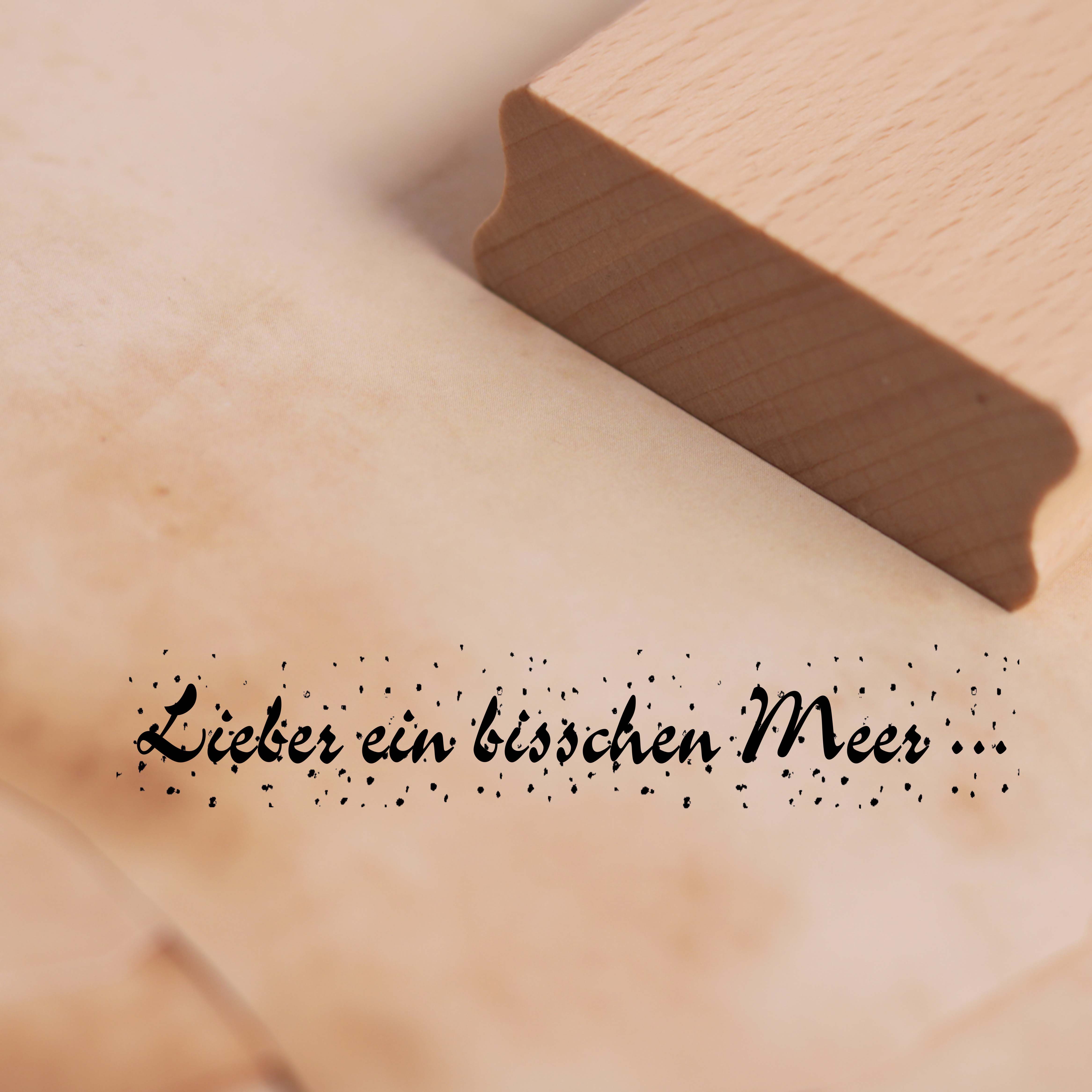 Motivstempel Bordüre Lieber ein bisschen Meer - Stempel 98 x 19 mm
