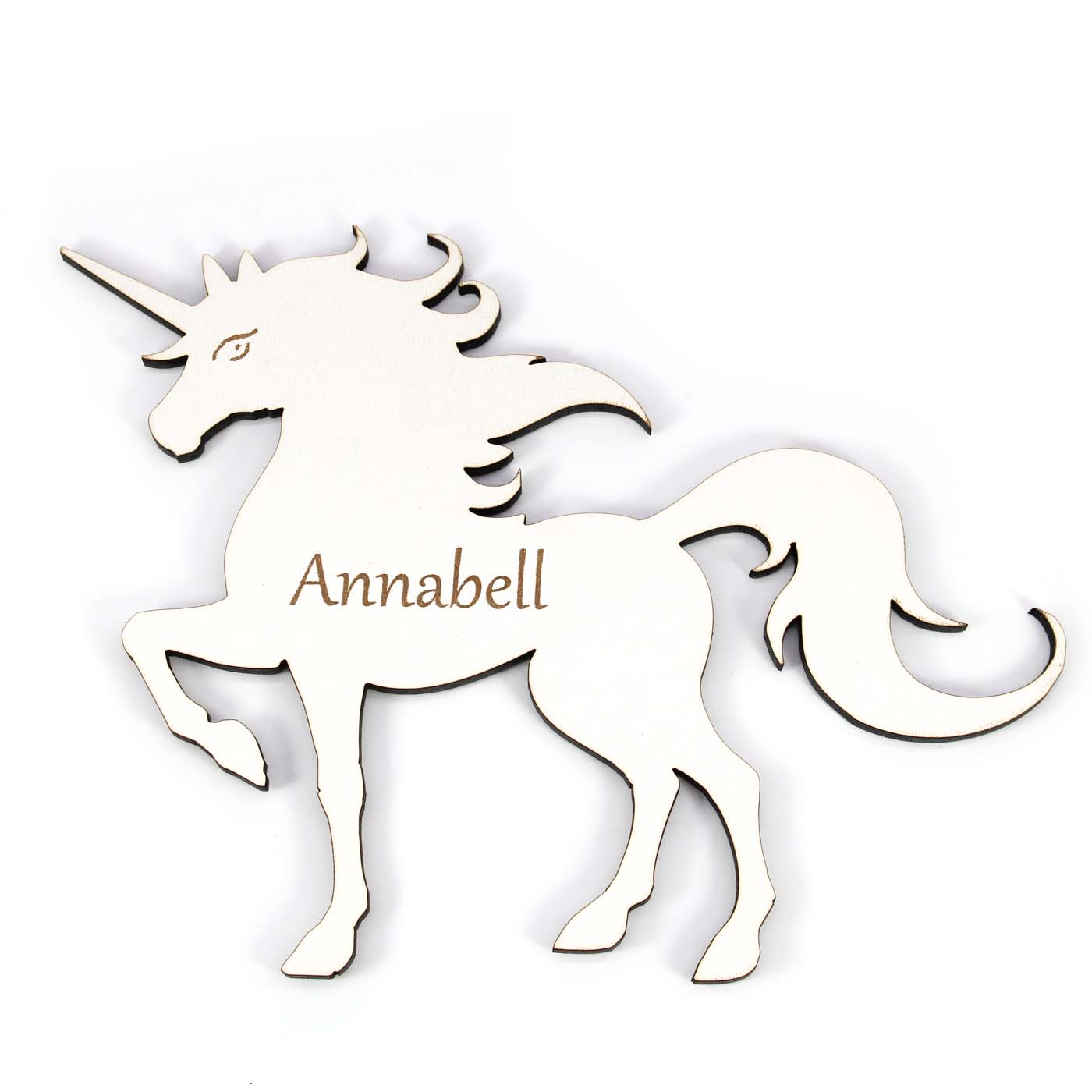 Türschild Kinderzimmer Einhorn personalisiert - selbstklebendes Schild mit Name - 18 x 13,5 cm