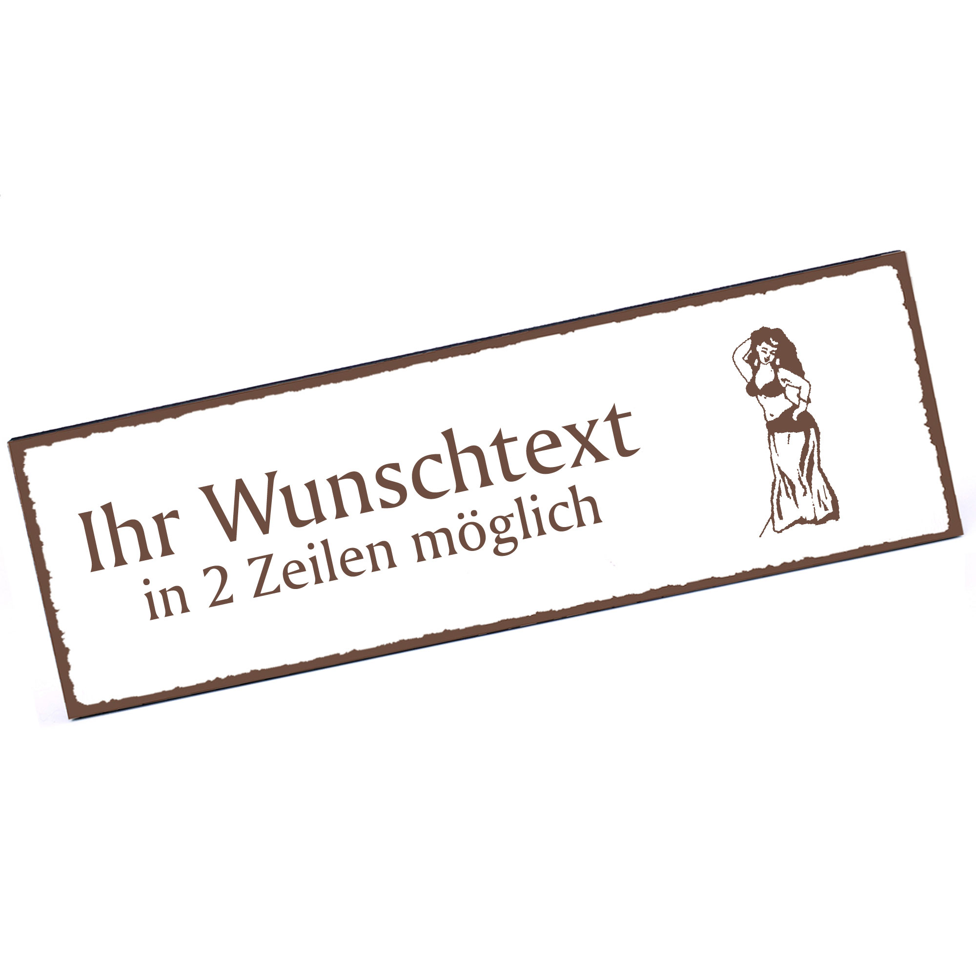 Türschild Bauchtanz  Namensschild personalisiert mit Gravur - 150mm x 50mm - selbstklebend