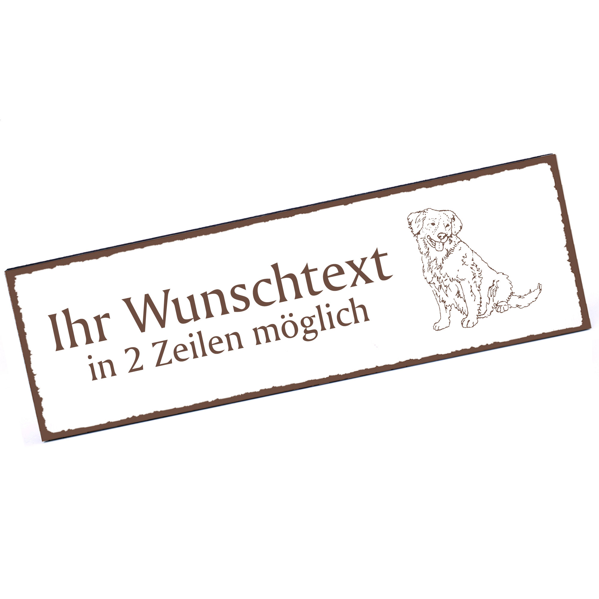 Türschild Nova Scotia Duck Tolling Retriever  Namensschild personalisiert mit Gravur - 150mm x 50mm