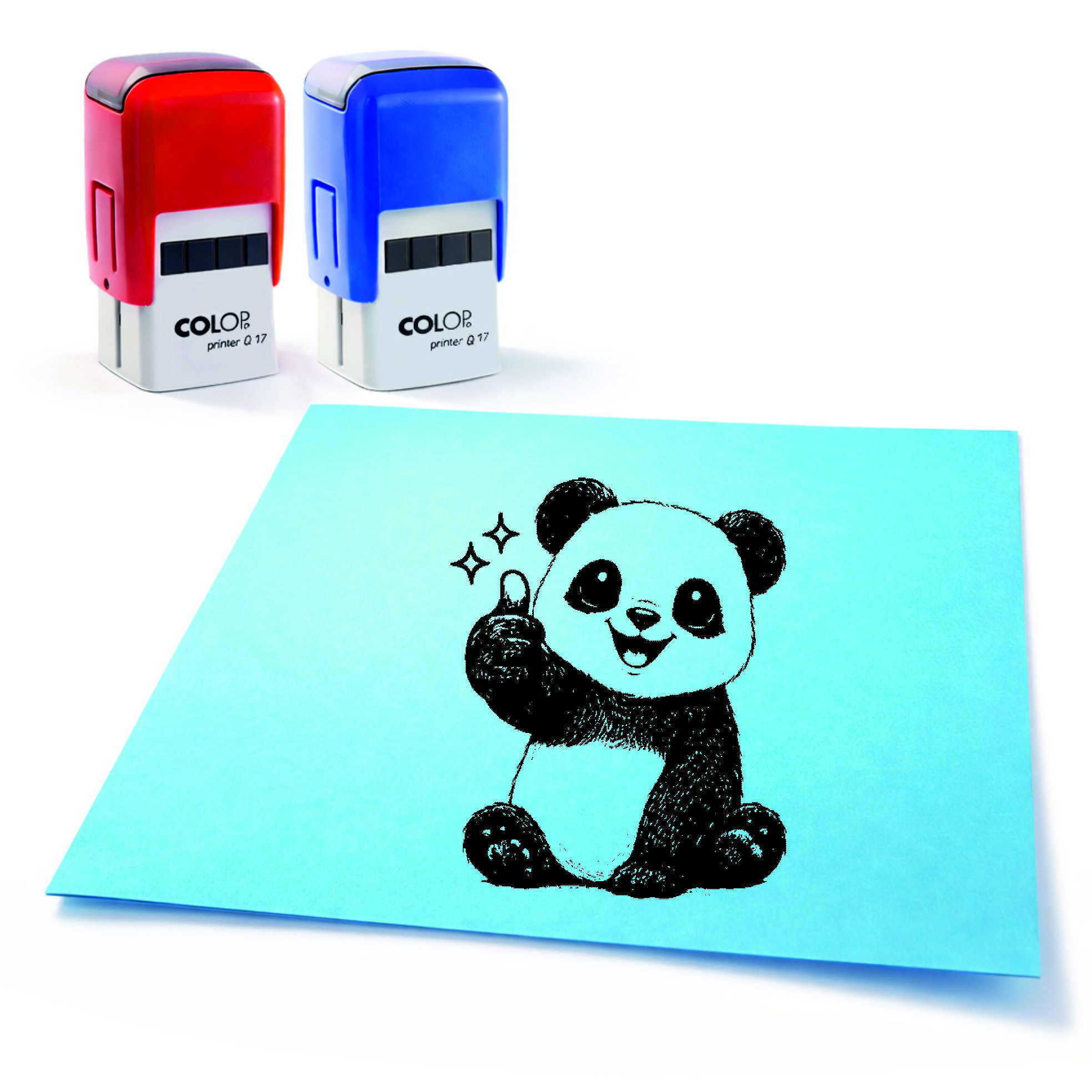  Lehrer Automatikstempel Panda Motivationsstempel Schüler – Tiermotive Daumen hoch – Abdruck 16 x 16 mm