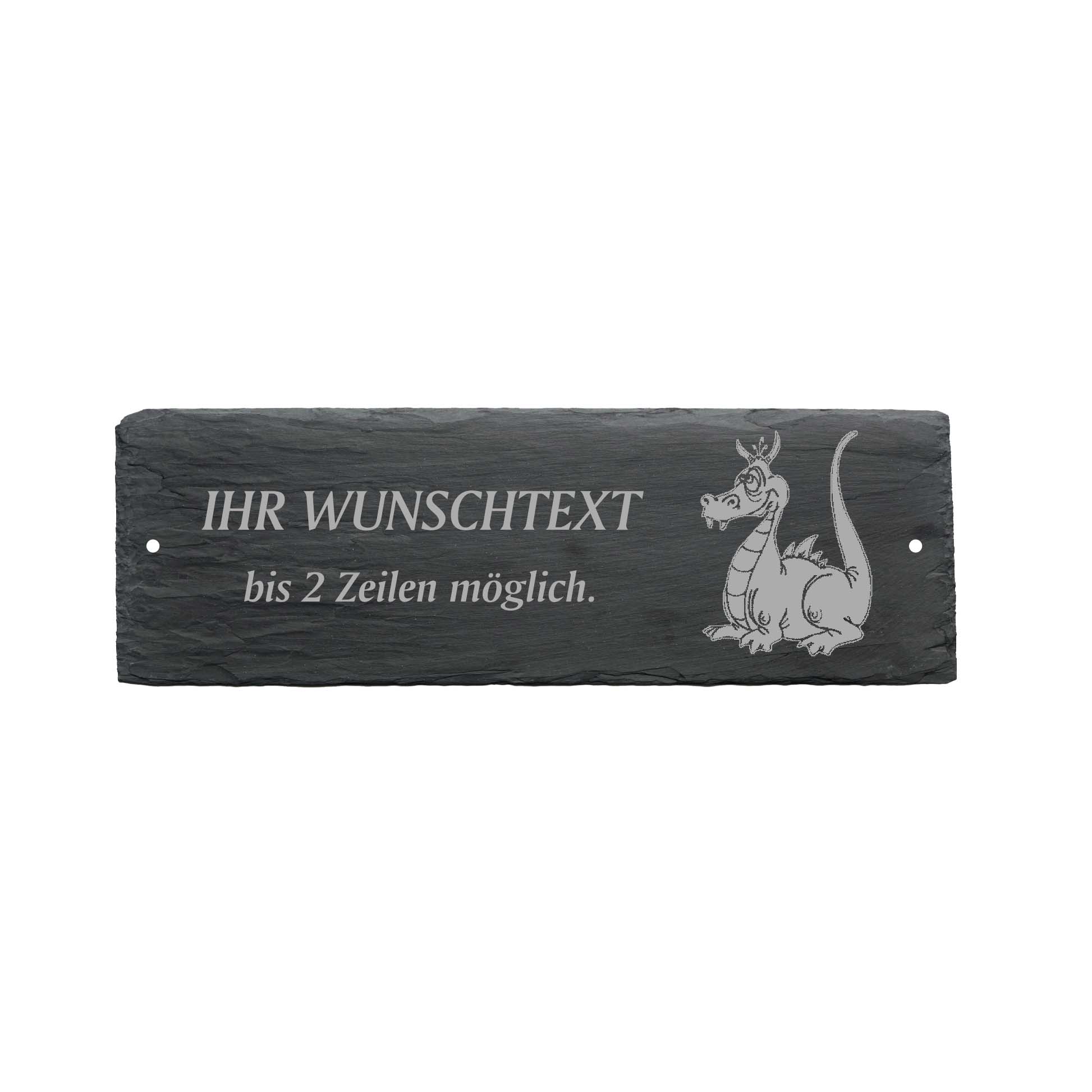 Türschild « DRACHE » ca. 22 x 8 cm - aus Schiefer