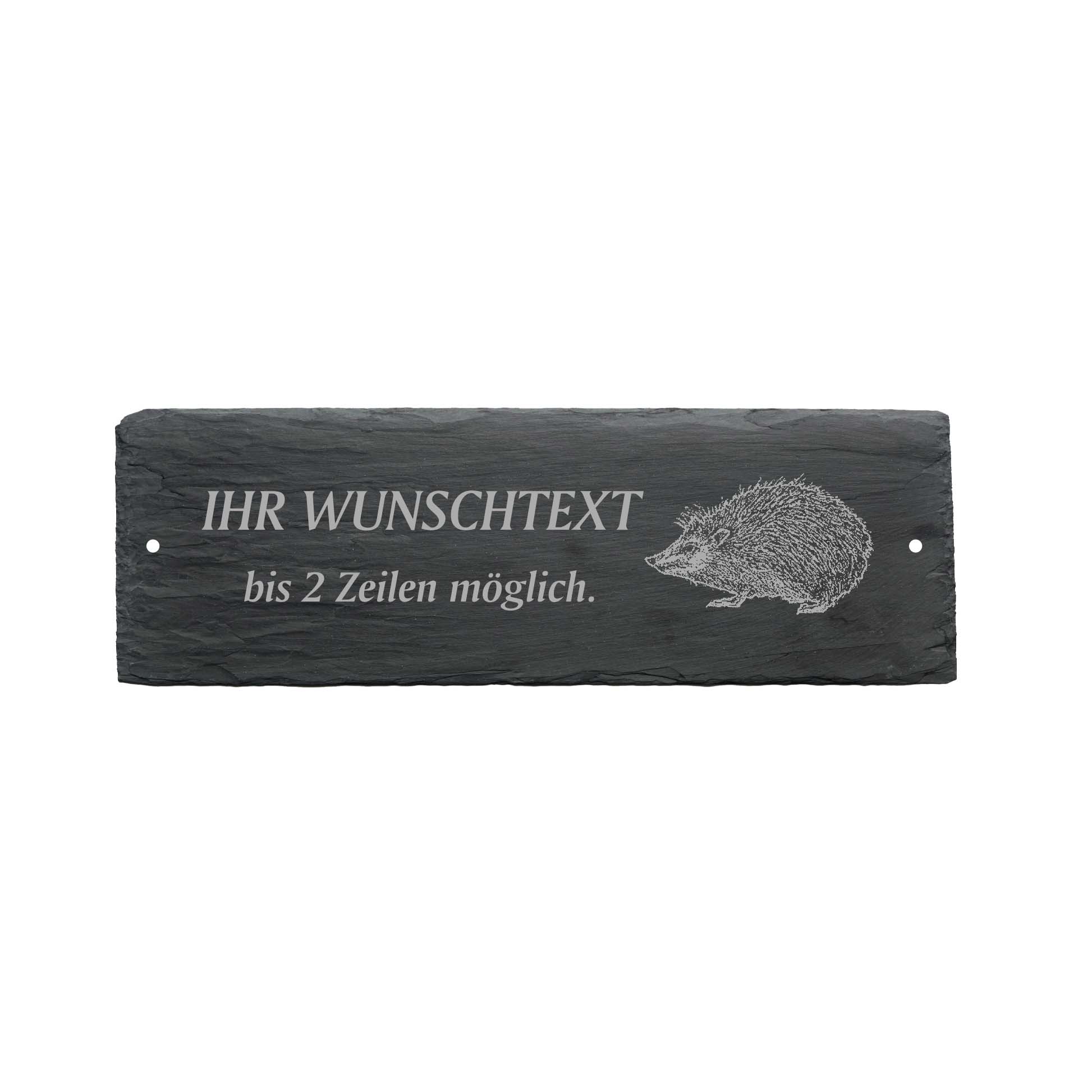 Türschild « IGEL » ca. 22 x 8 cm - aus Schiefer