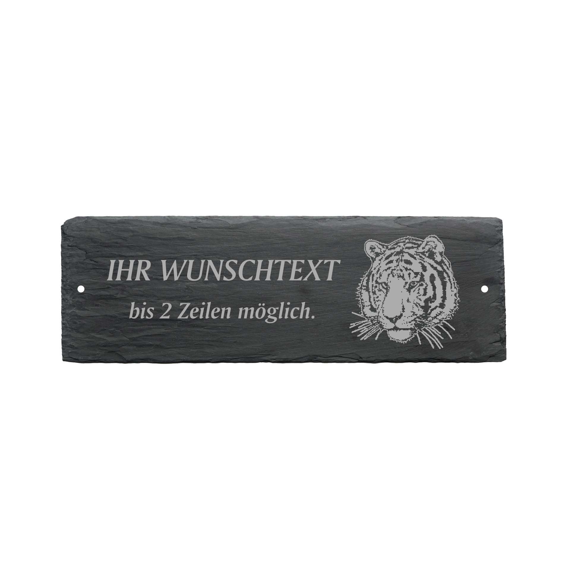 Türschild « TIGER » ca. 22 x 8 cm - aus Schiefer