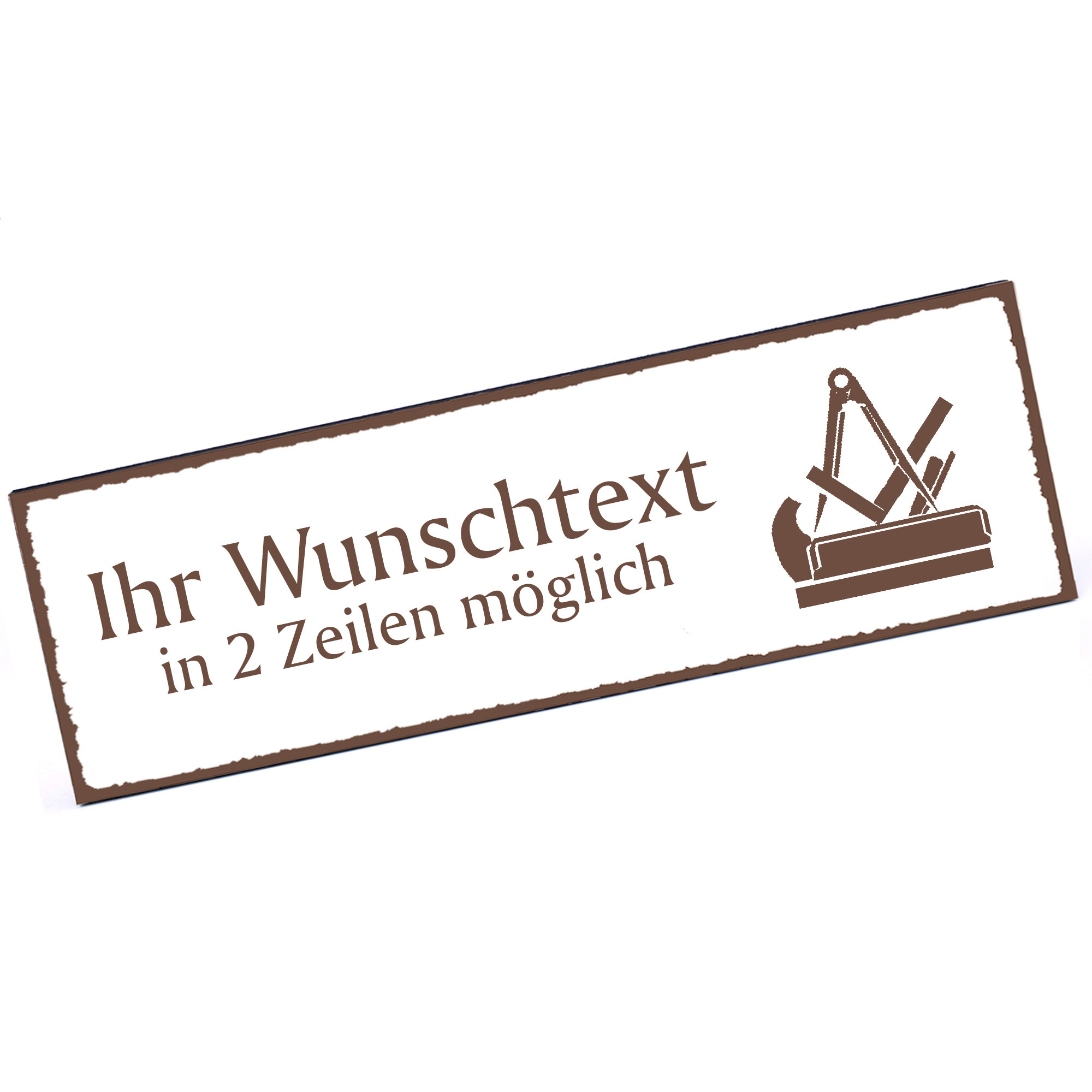 Türschild Tischler  Namensschild personalisiert mit Gravur - 150mm x 50mm - selbstklebend