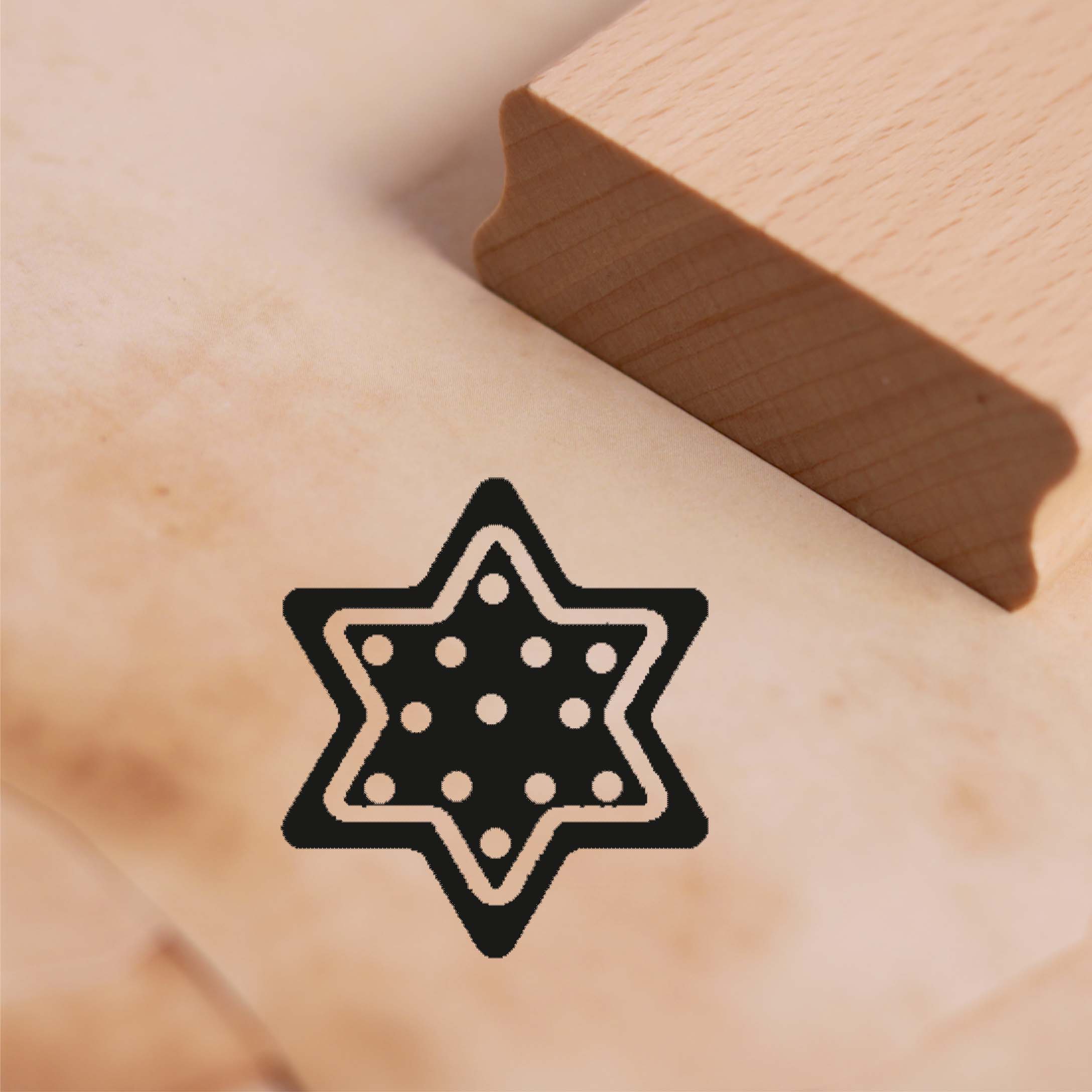 Motivstempel Stern Plätzchen - Weihnachten Stempel 28 x 25 mm