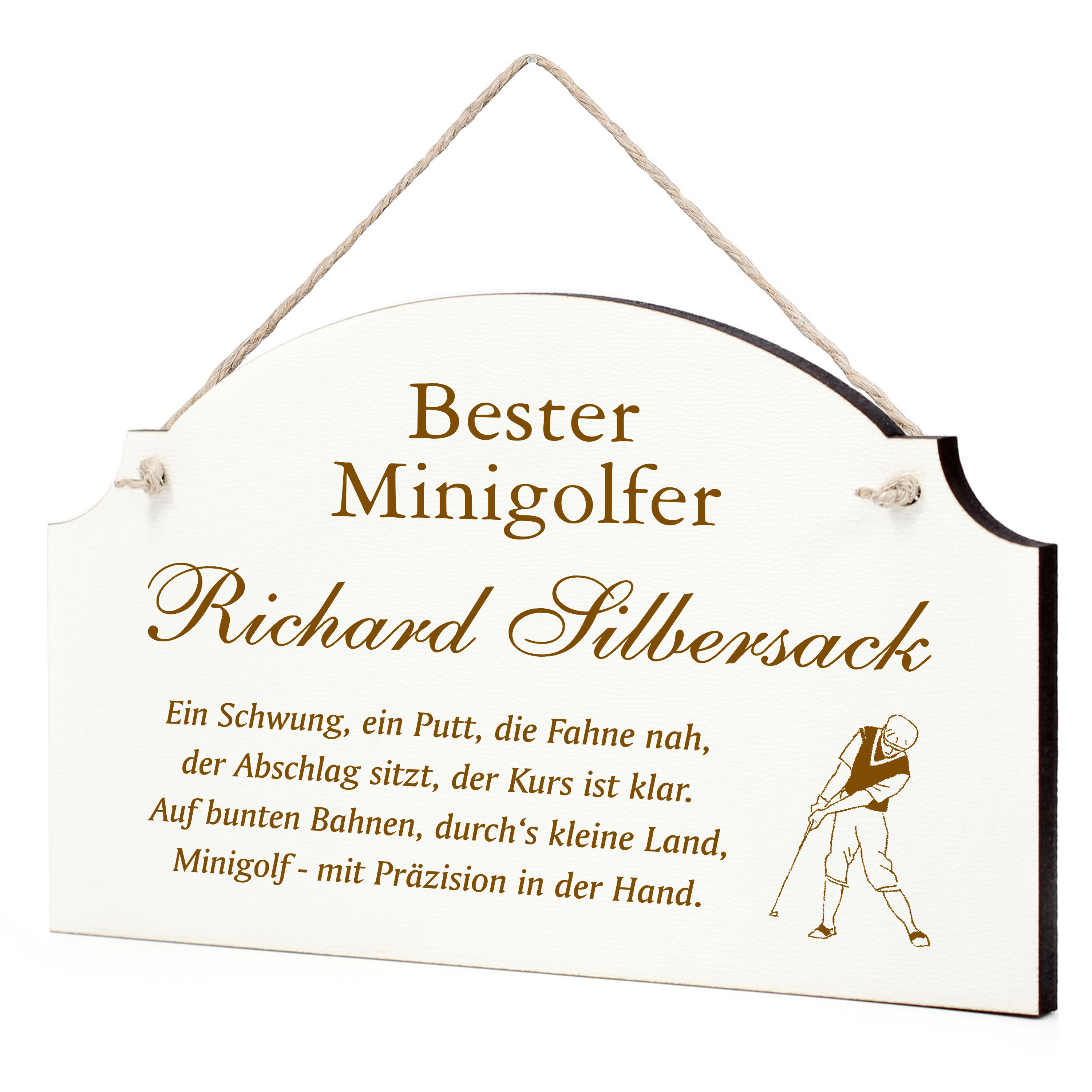 Lustiges Minigolf Schild - perfektes Geschenk für Minigolffans, Minigolfer oder Trainer
