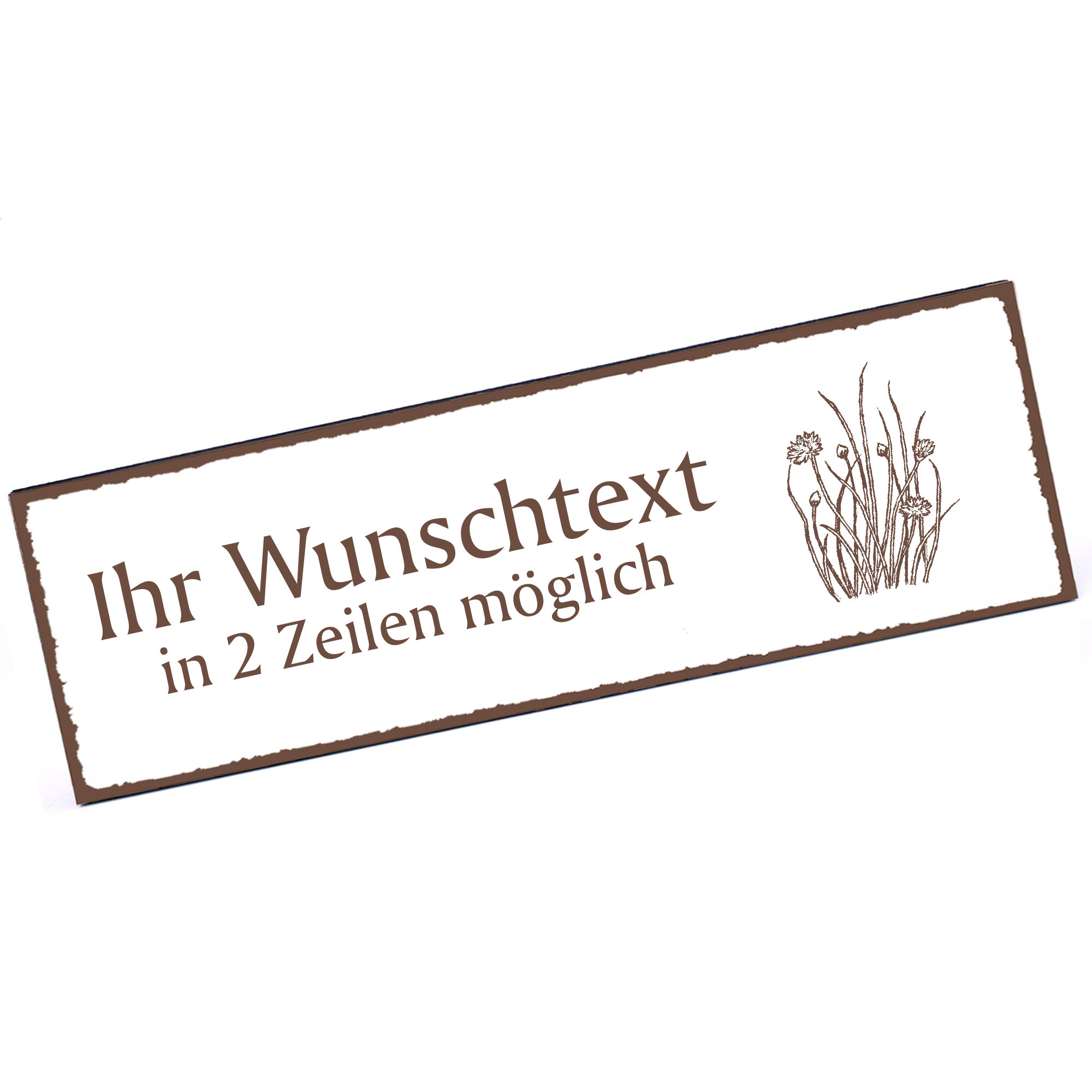 Türschild Schnittlauch  Namensschild personalisiert mit Gravur - 150mm x 50mm - selbstklebend