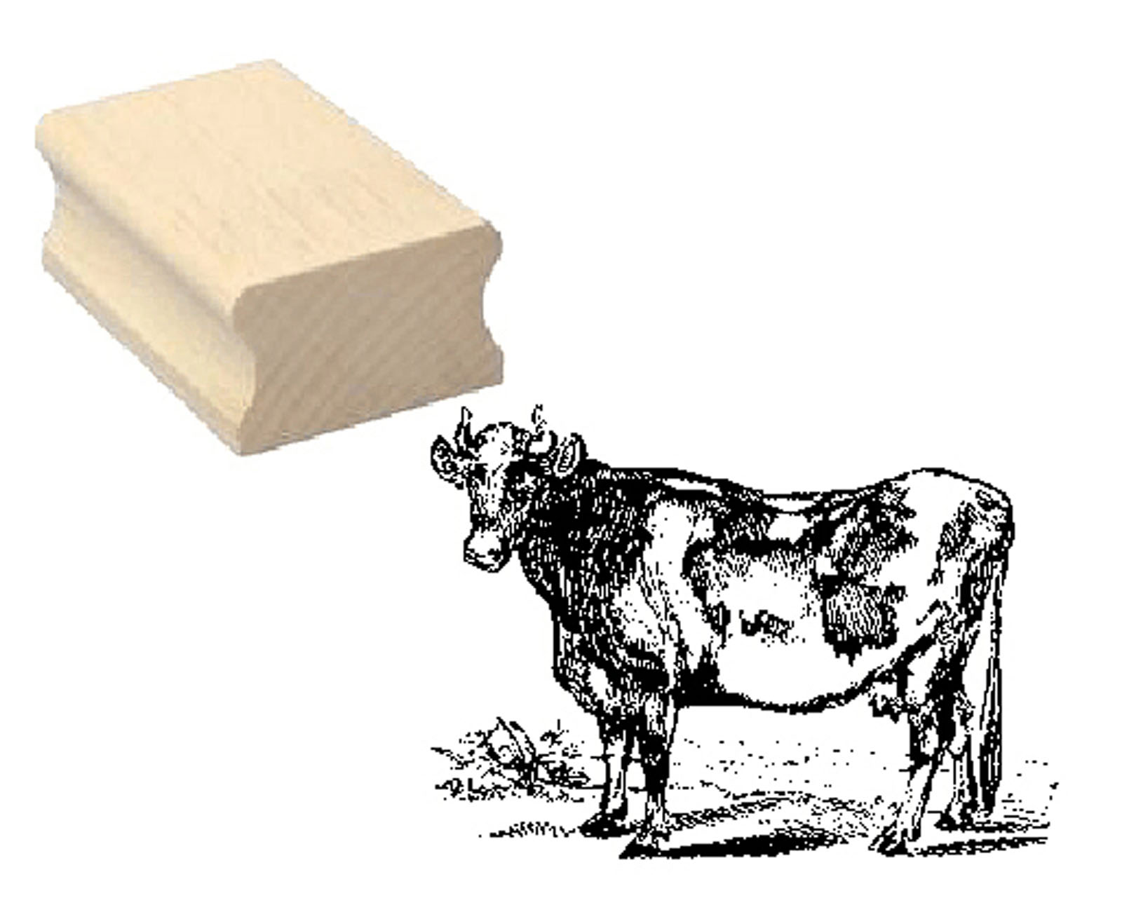 Motivstempel « Kuh - Kopf links 03 »