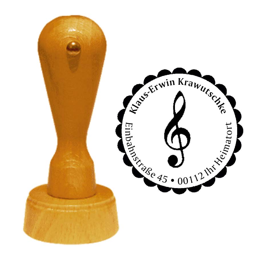 Adressenstempel « VIOLINSCHLÜSSEL »