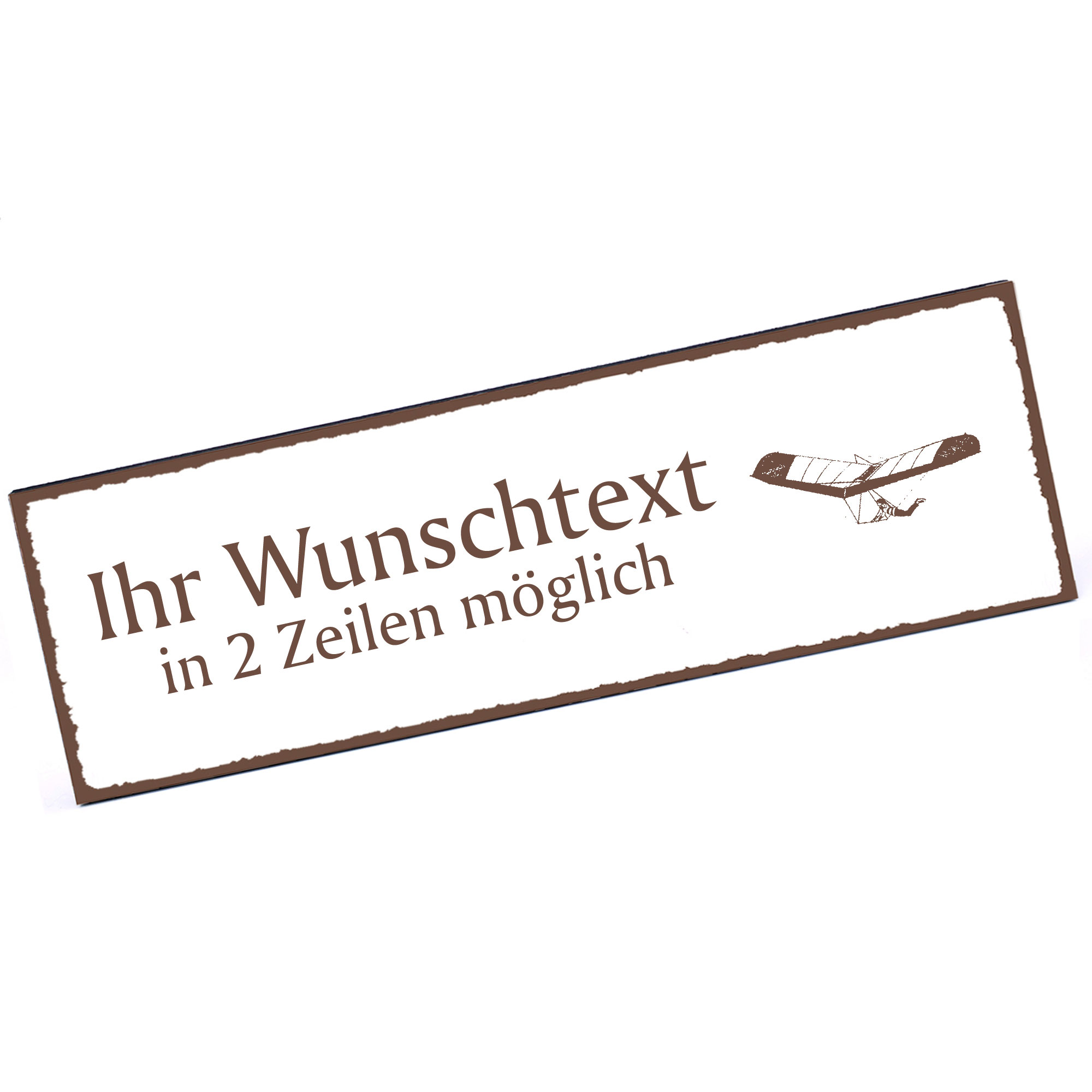 Türschild Paraglider  Namensschild personalisiert mit Gravur - 150mm x 50mm - selbstklebend