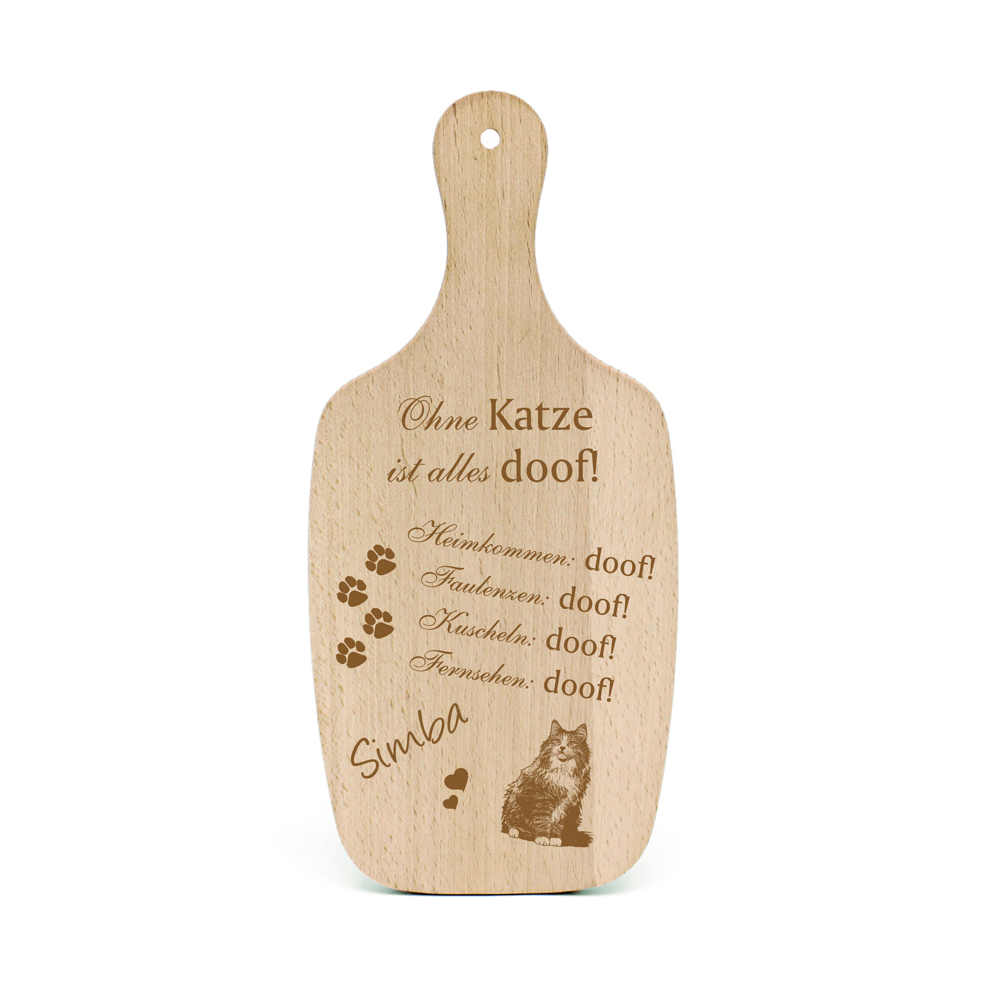 Katzendeko Schild Geschenk Norwegische Waldkatze -... Alles Doof
