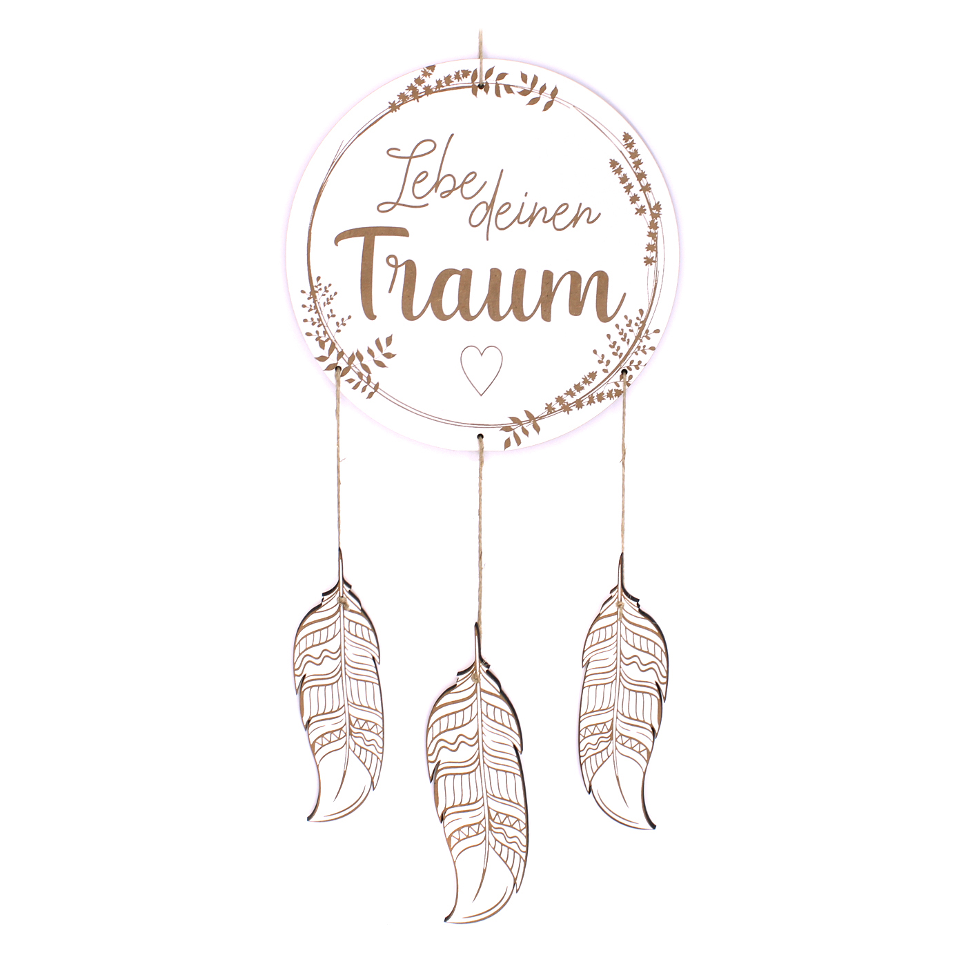 Schild Traumfänger mit Spruch Lebe deinen Traum - dreamcatcher Deko Holzdeko Dekoschild